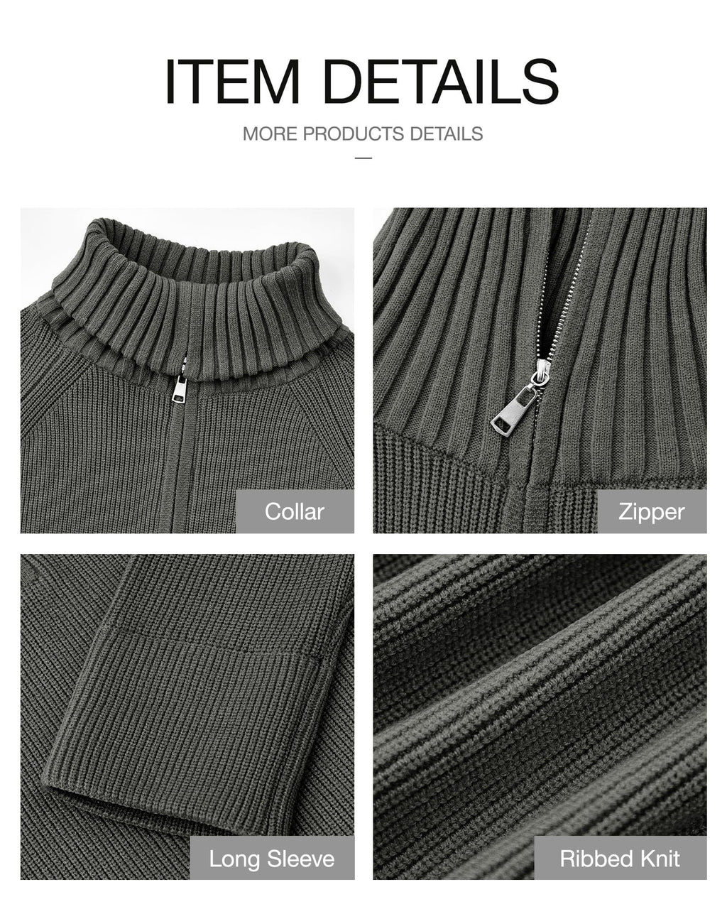 FreshPretty Womens Sweaters Quarter Zip Pullover V Neck Collar Long Sleeve Ribbed Knit Loose Casual Winter Fall Sweater