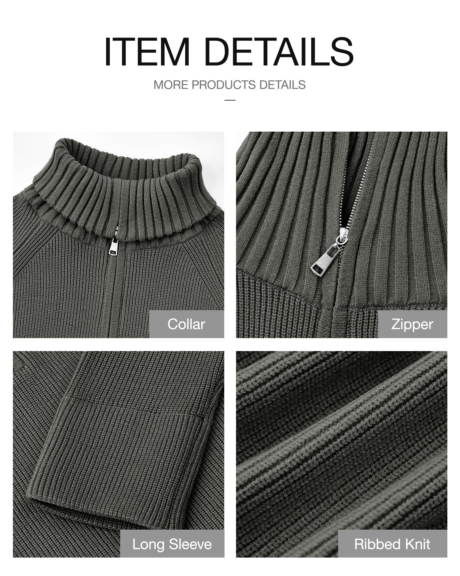 FreshPretty Womens Sweaters Quarter Zip Pullover V Neck Collar Long Sleeve Ribbed Knit Loose Casual Winter Fall Sweater