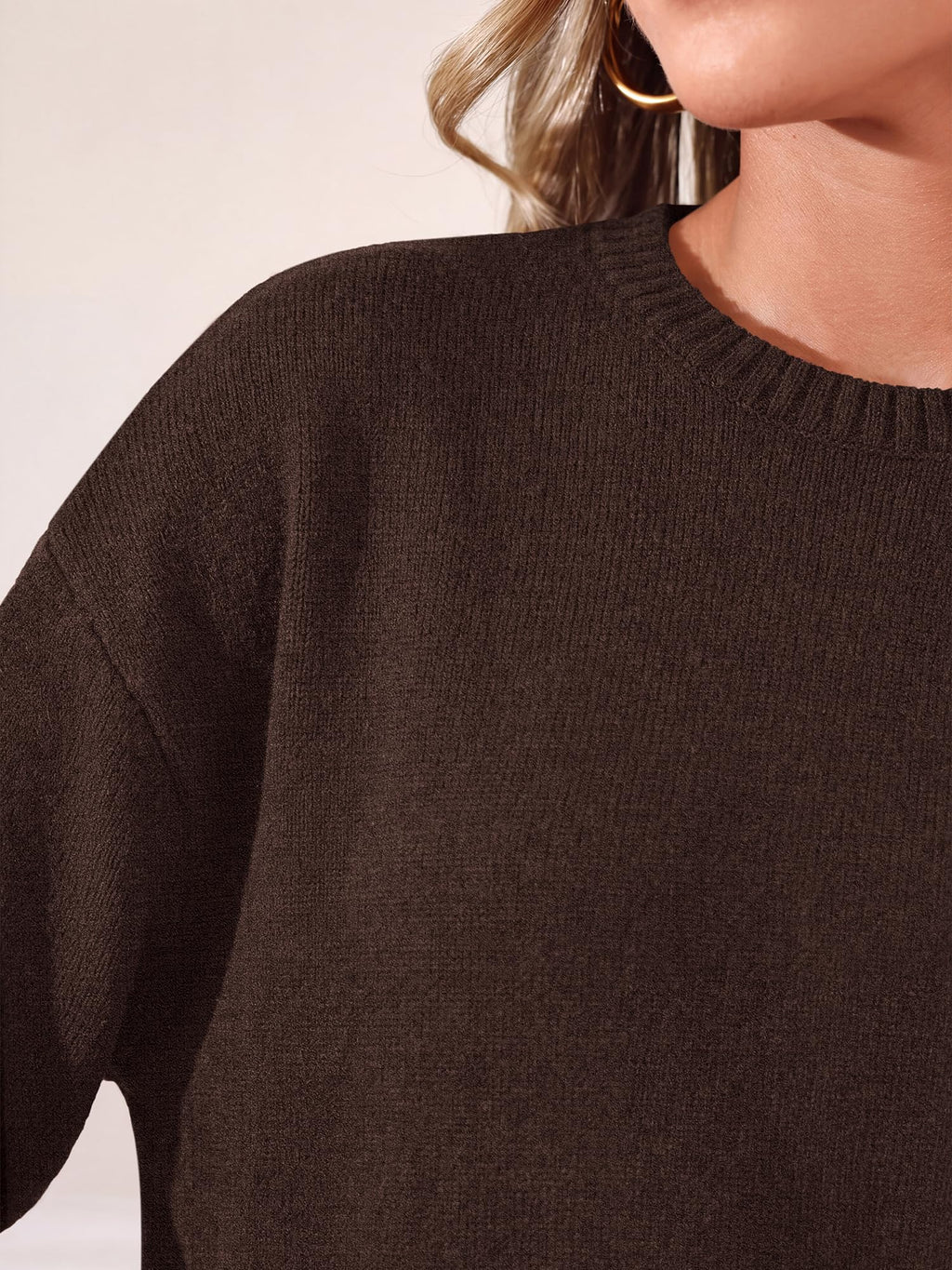 BTFBM Oversized Sweaters for Women Fall Clothes Crewneck Winter Outfits Drop Shoulder Tunics, Long Sleeve Pullover Tops, Loose Fit Tunic Tops, Casual Cozy Fashion Clothing, Going Out Outfits