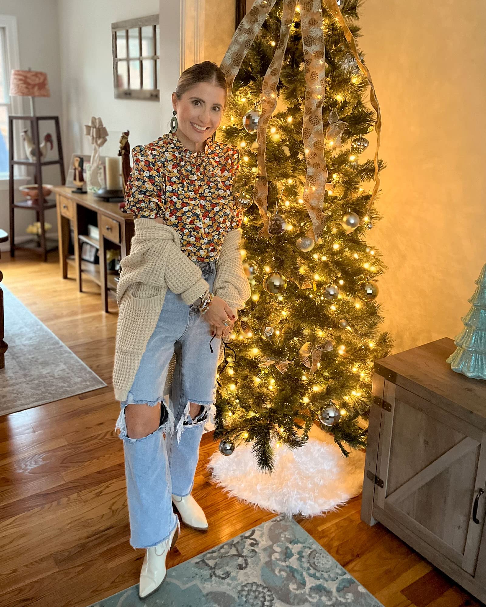 FreshPretty Women's Dressy Casual Blouses Business Work Tops Lace Trim Short Sleeve Office Shirts Summer Spring Outfits