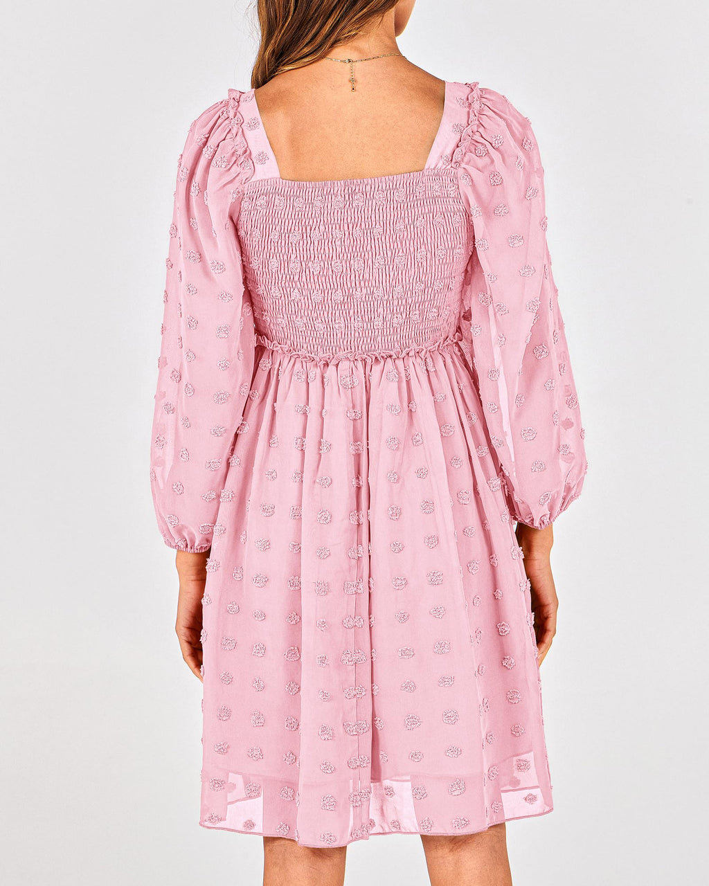 BTFBM Womens Long Sleeve Dress Summer Vacation Square Neck Smocked Floral Mini Boho Spring Wedding Guest Dresses