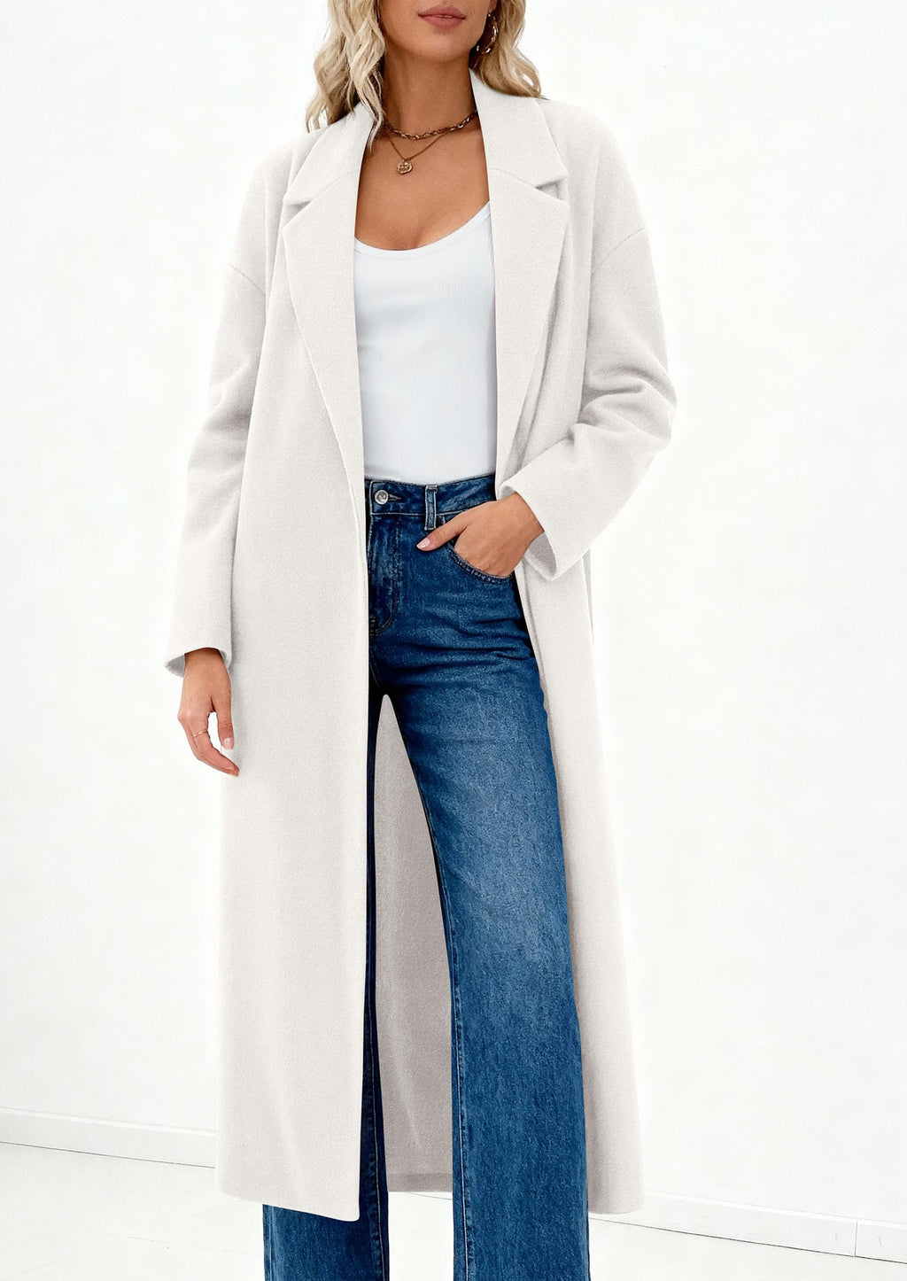 PRETTYGARDEN Womens Winter Coats Trendy Long Sleeve Notch Lapel Button Long Jackets Casual Oversized Vacation Outfits