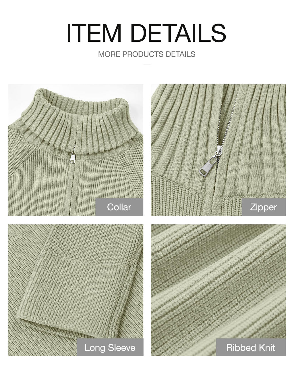 FreshPretty Womens Sweaters Quarter Zip Pullover V Neck Collar Long Sleeve Ribbed Knit Loose Casual Winter Fall Sweater