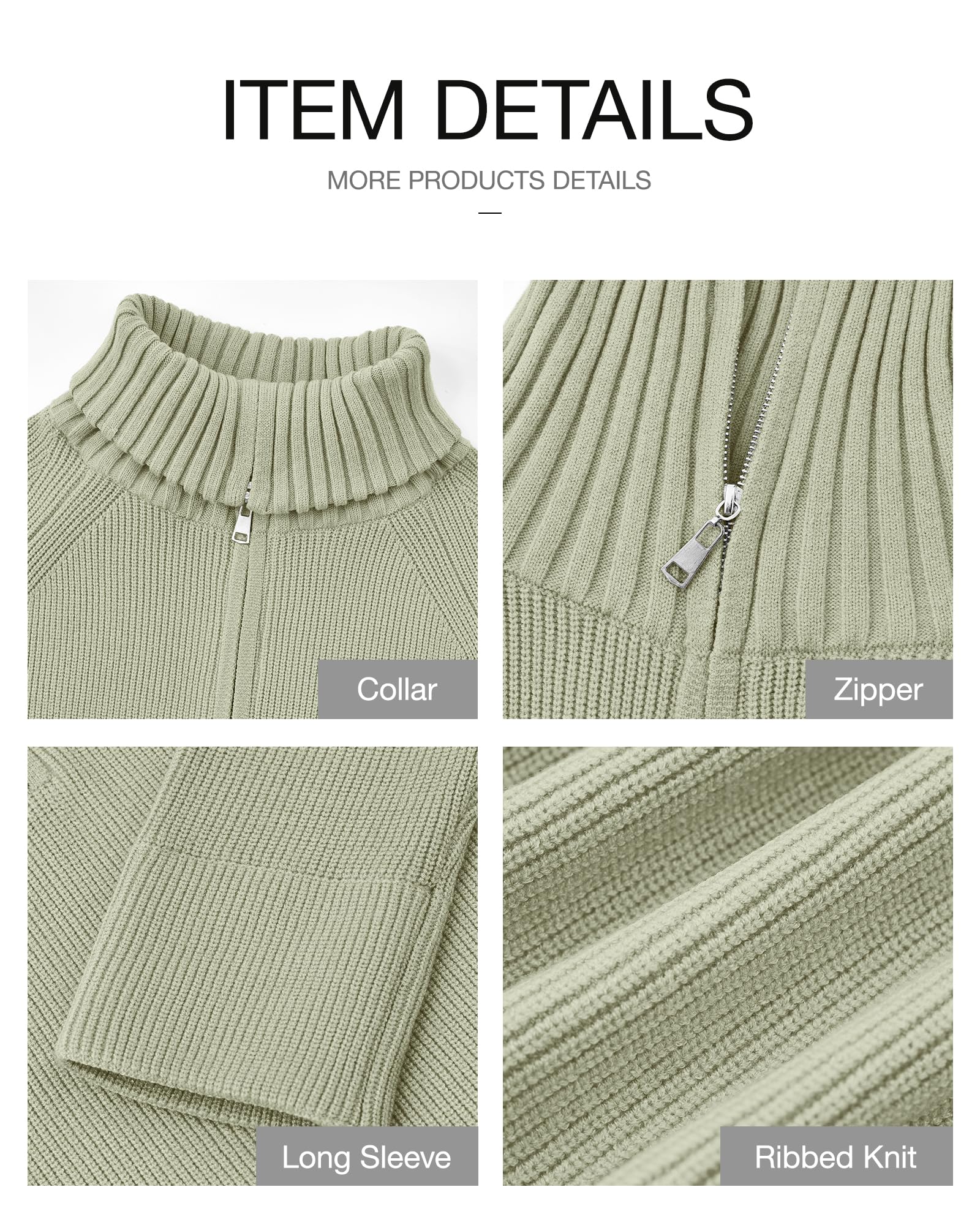 FreshPretty Womens Sweaters Quarter Zip Pullover V Neck Collar Long Sleeve Ribbed Knit Loose Casual Winter Fall Sweater