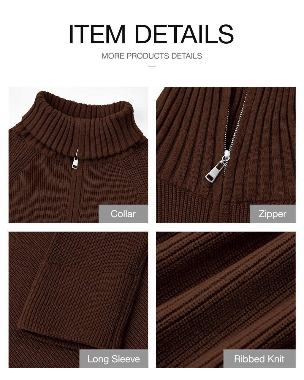 FreshPretty Womens Sweaters Quarter Zip Pullover V Neck Collar Long Sleeve Ribbed Knit Loose Casual Winter Fall Sweater