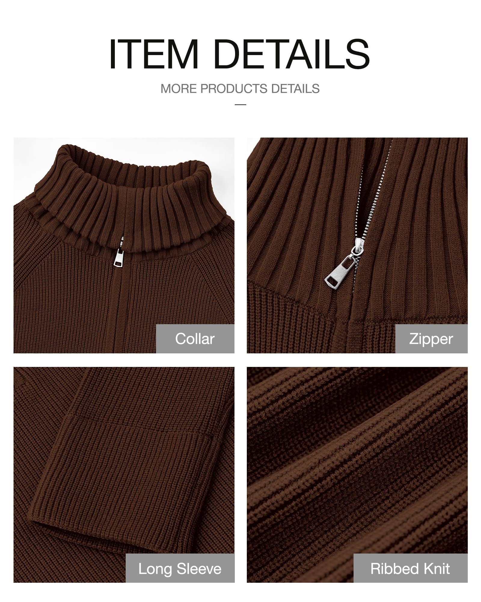 FreshPretty Womens Sweaters Quarter Zip Pullover V Neck Collar Long Sleeve Ribbed Knit Loose Casual Winter Fall Sweater