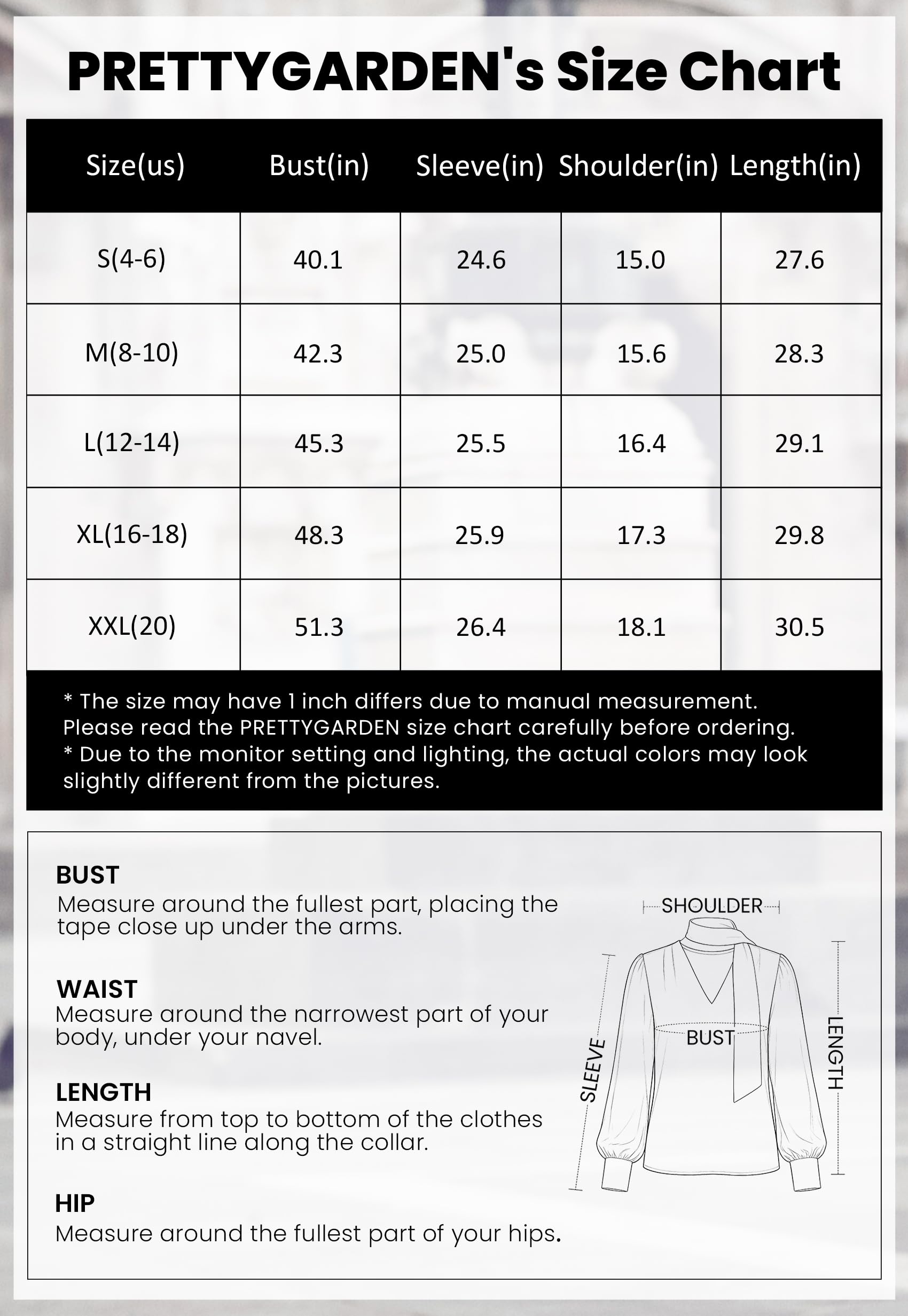 PRETTYGARDEN Women Chiffon Boho Blouses Dressy Casual Flowy Fall Tops, Long Sleeve V Neck Shirts with Tie, Elegant Date Night Outfit for Work Office, Going Out