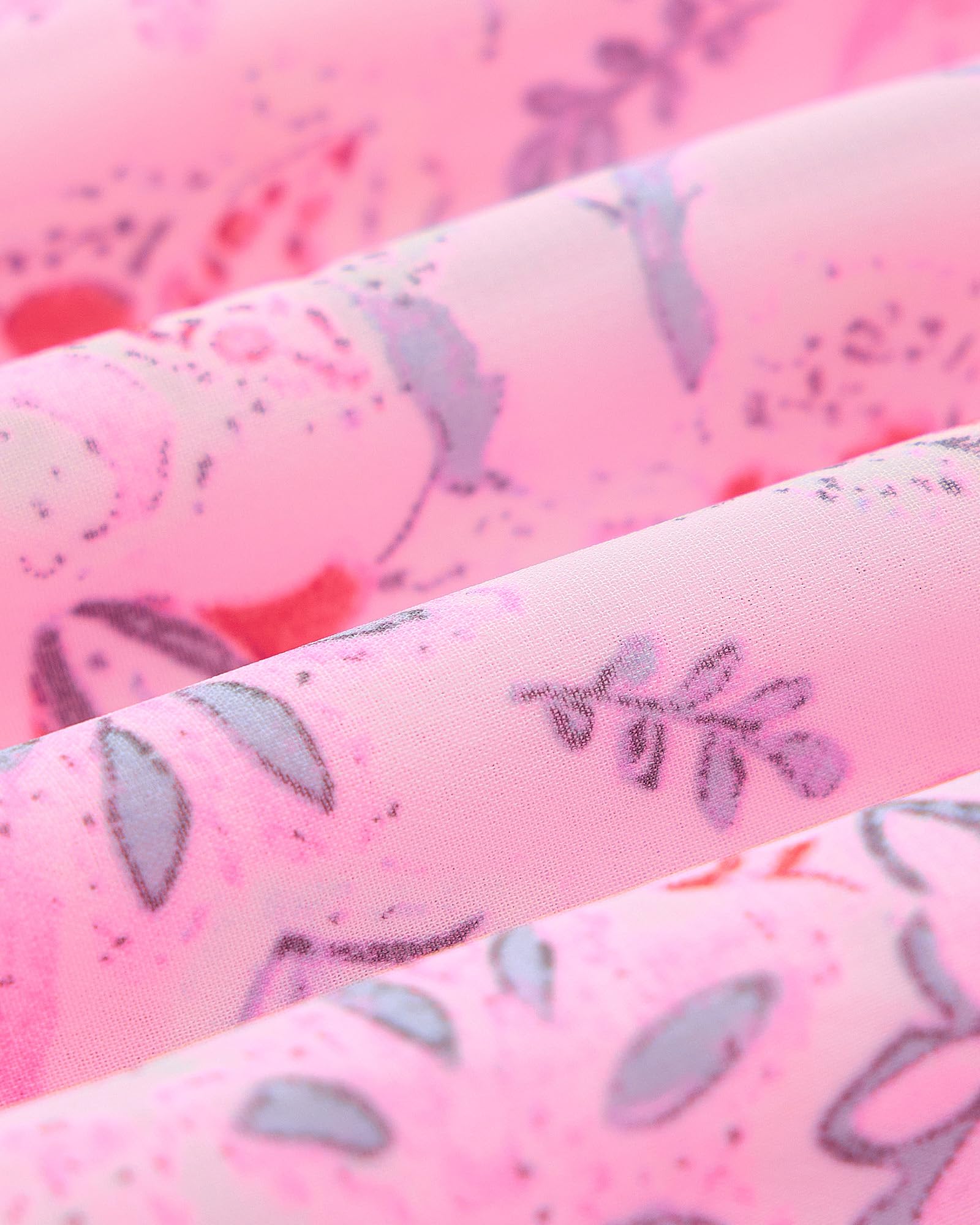 FreshPretty Blouses for Women Floral Boho Tops V Neck Lightweight Long Sleeve Shirts Fall Dressy Casual Vacation Outfits