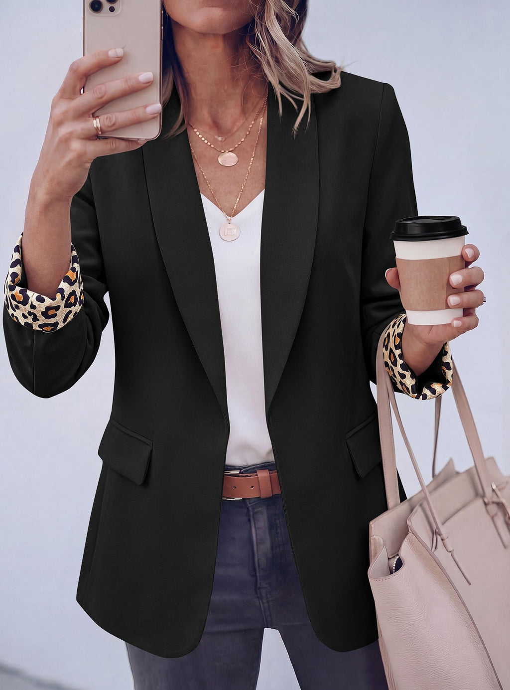 PRETTYGARDEN Blazers for Women Business Casual Open Front Lapel Suit Jacket