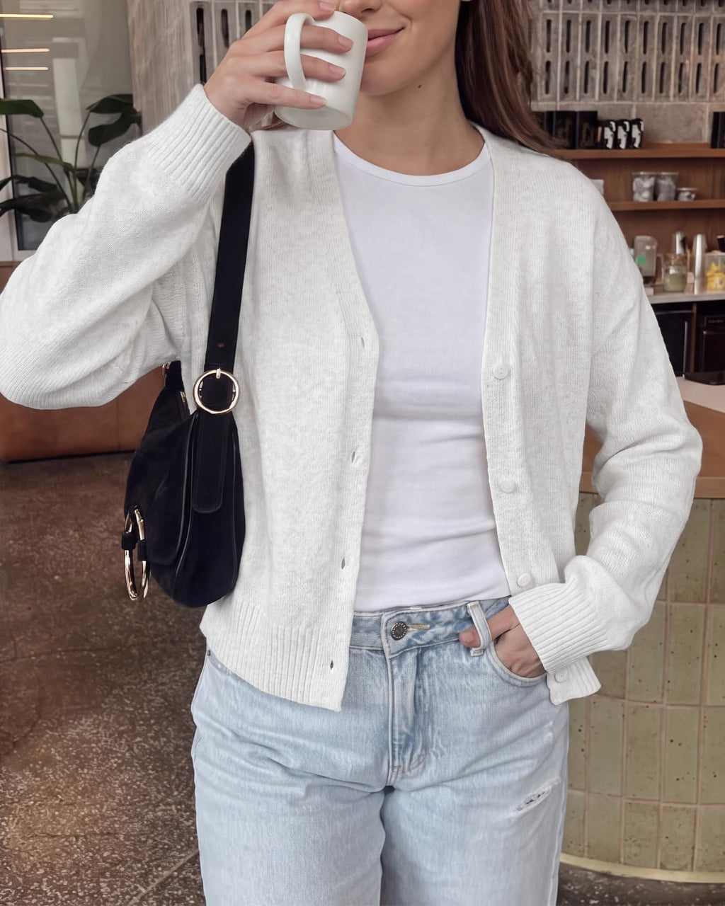 BTFBM V Neck Cardigan Sweaters for Women 2026 | Long Sleeve Knit Sweater, Button Down Shrug Tops, Open Front, Lightweight Cardigans, Business Casual Outfits,Fall Winter Clothing