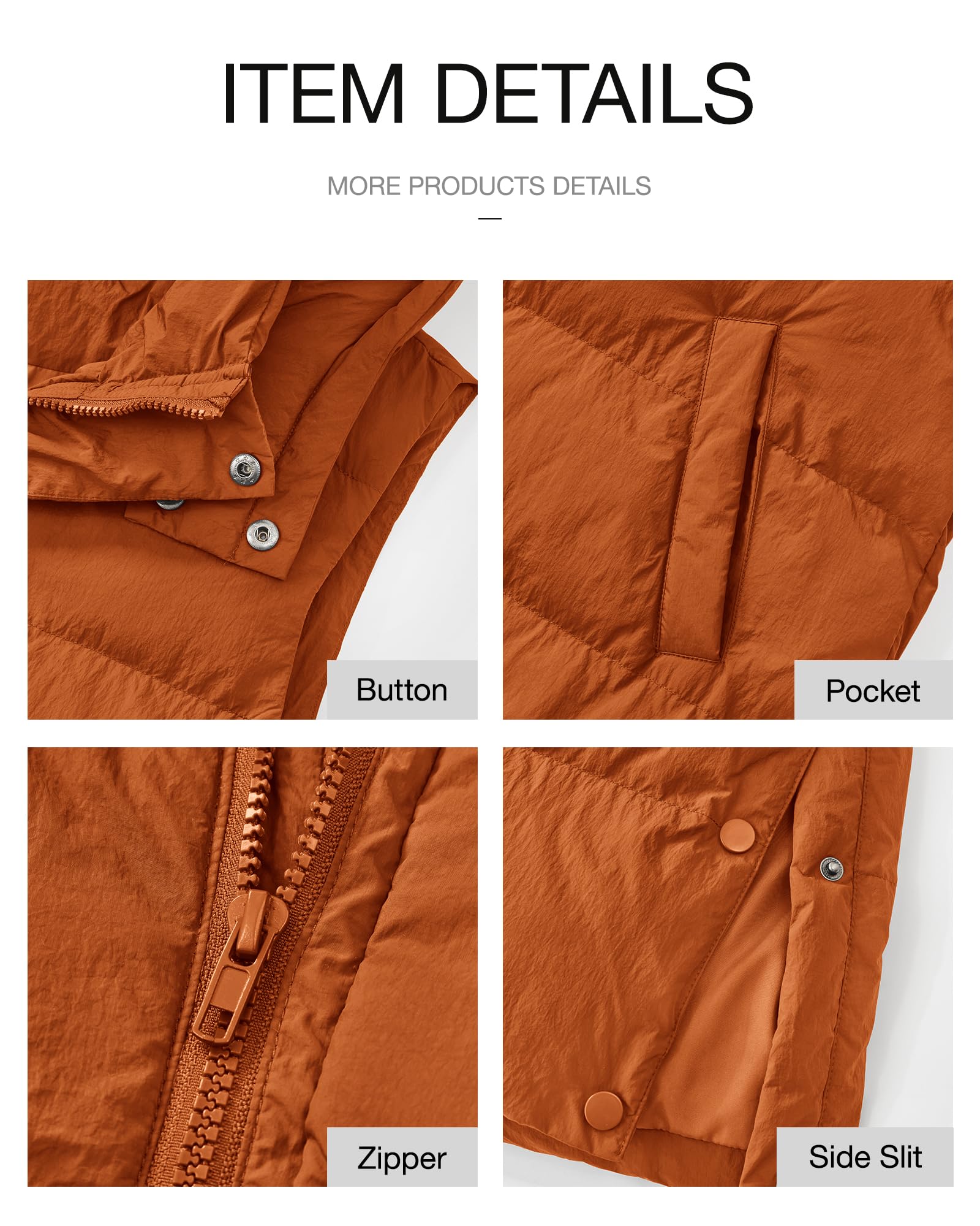 FreshPretty Long Puffer Vest Women Quilted Hooded Button Down Zip Up Sleeveless Vests Outerwear Padded Jacket Fall Winter Coat