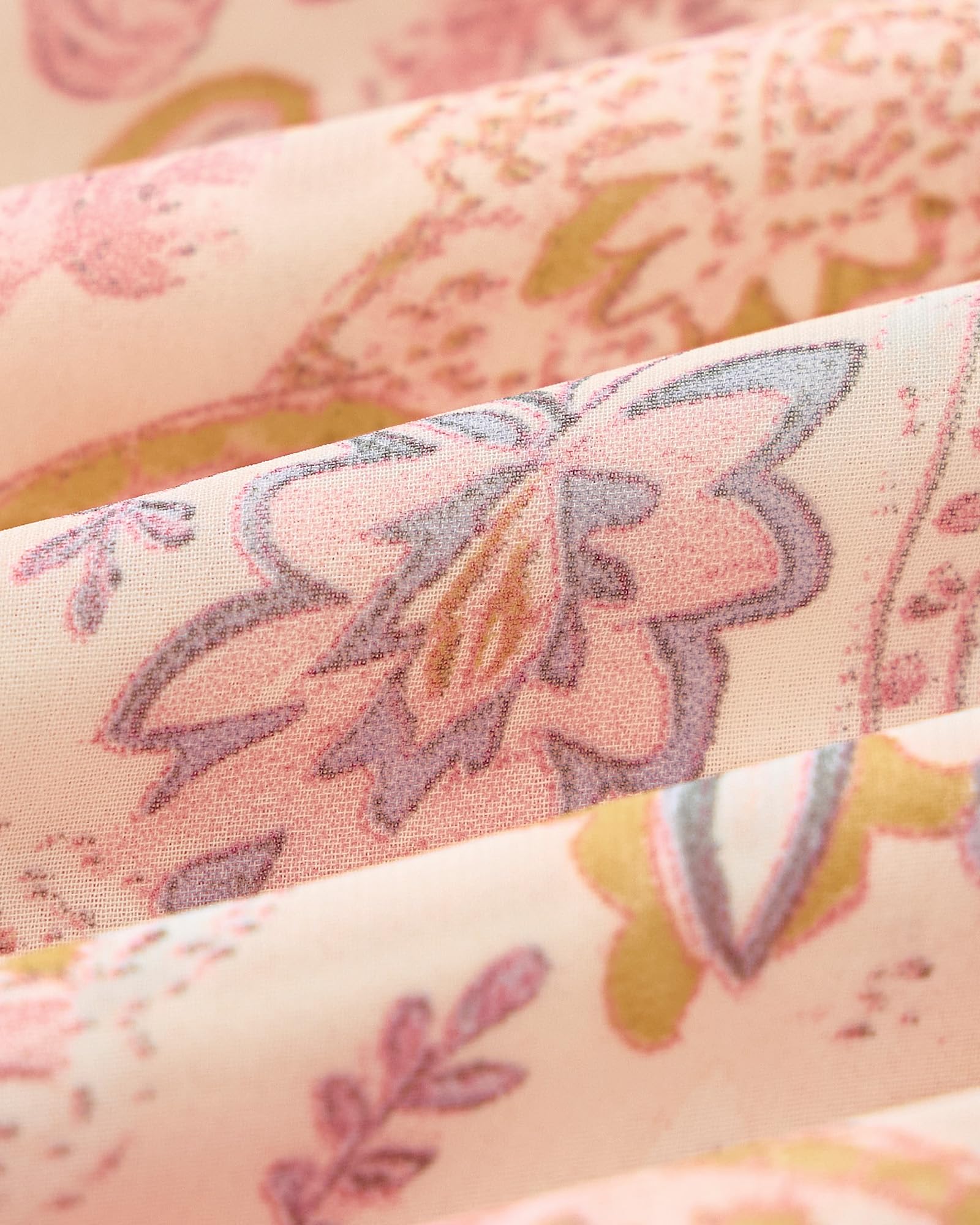 FreshPretty Blouses for Women Floral Boho Tops V Neck Lightweight Long Sleeve Shirts Fall Dressy Casual Vacation Outfits