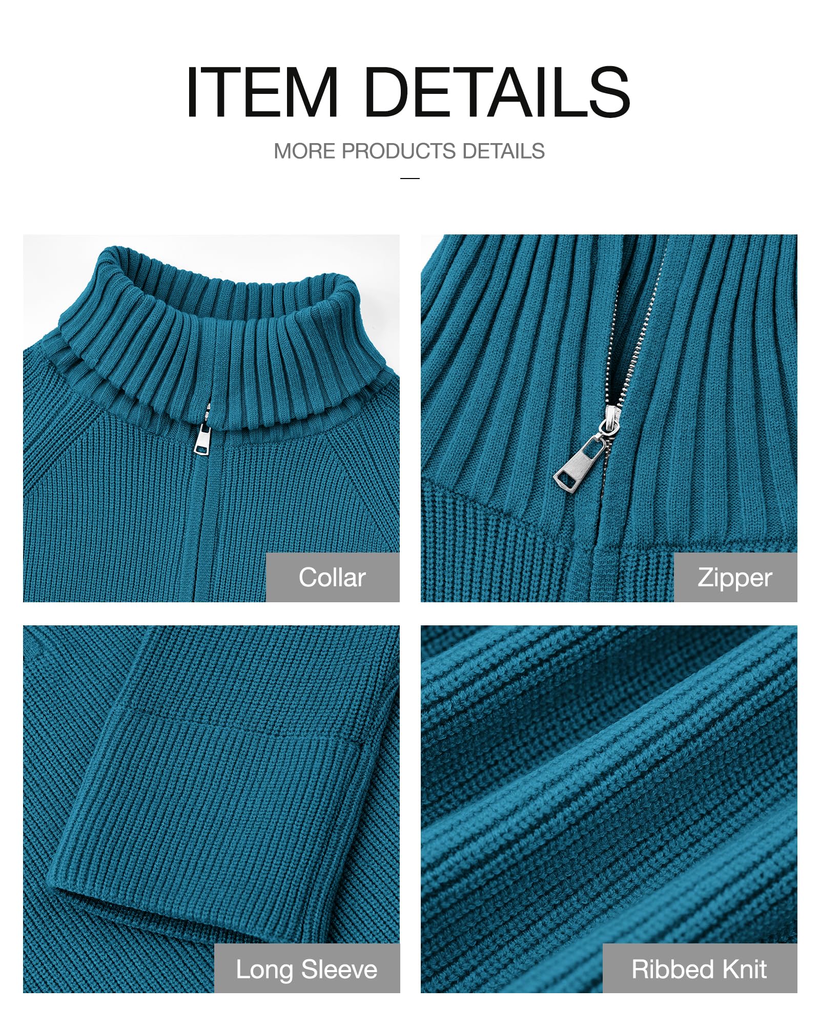 FreshPretty Womens Sweaters Quarter Zip Pullover V Neck Collar Long Sleeve Ribbed Knit Loose Casual Winter Fall Sweater