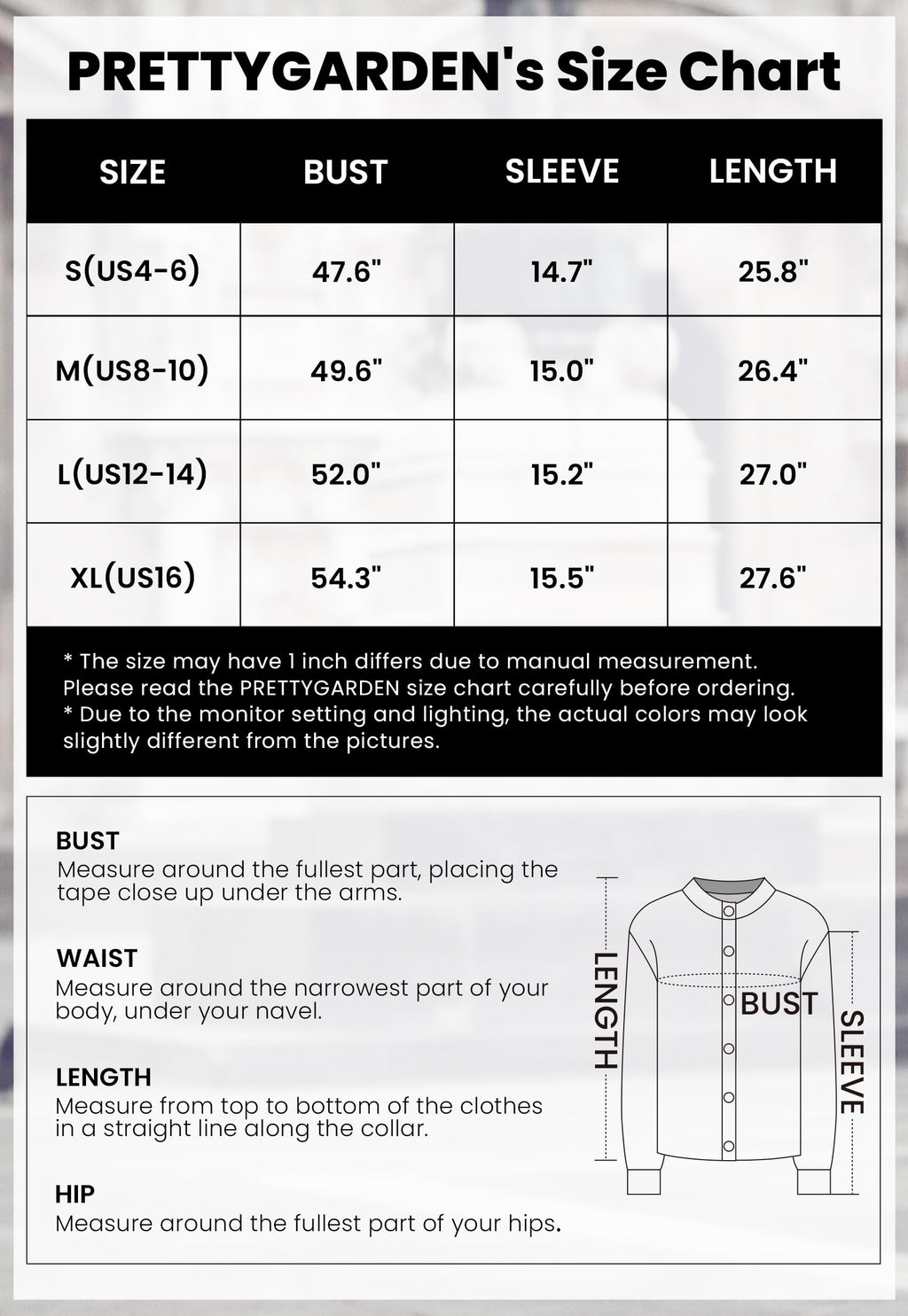 PRETTYGARDEN Women's Winter Button Down Cardigan Sweaters Mock Neck Lantern Long Sleeve Chunky Knit Jacket Trendy Outerwear