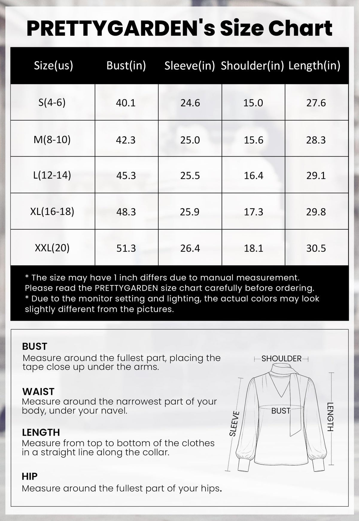 PRETTYGARDEN Women Chiffon Boho Blouses Dressy Casual Flowy Fall Tops, Long Sleeve V Neck Shirts with Tie, Elegant Date Night Outfit for Work Office, Going Out