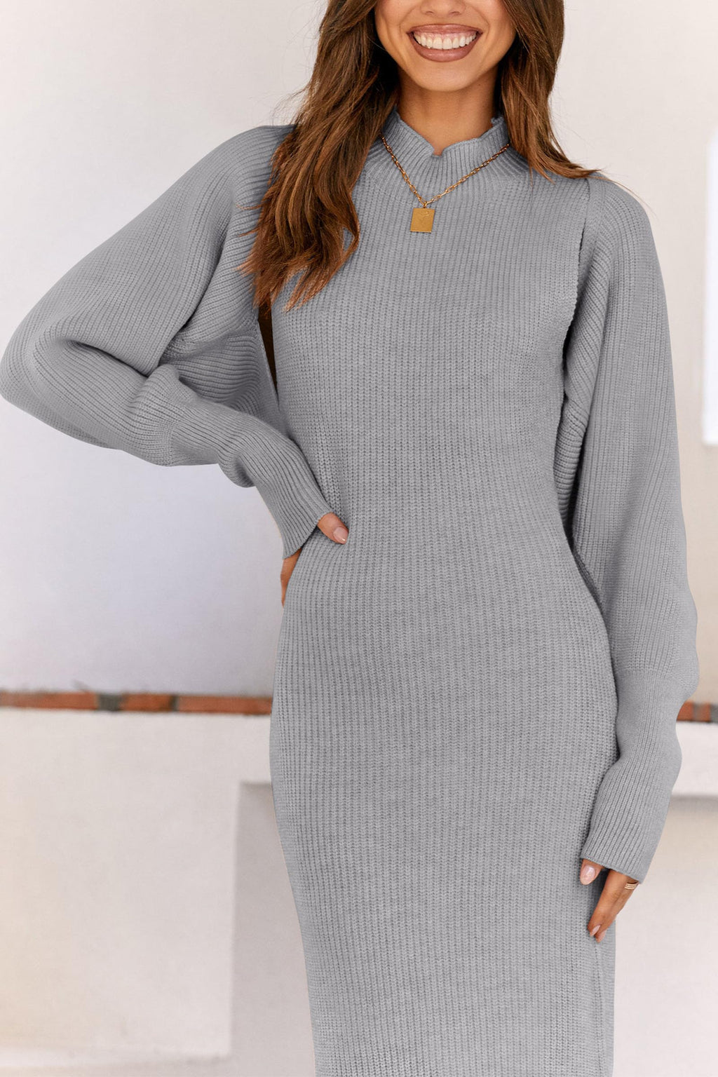 PRETTYGARDEN Women's Fall 2 Piece Outfits Knit Long Sleeve Cropped Cardigan Pullover Sweater Maxi Dress Sets Winter Clothing