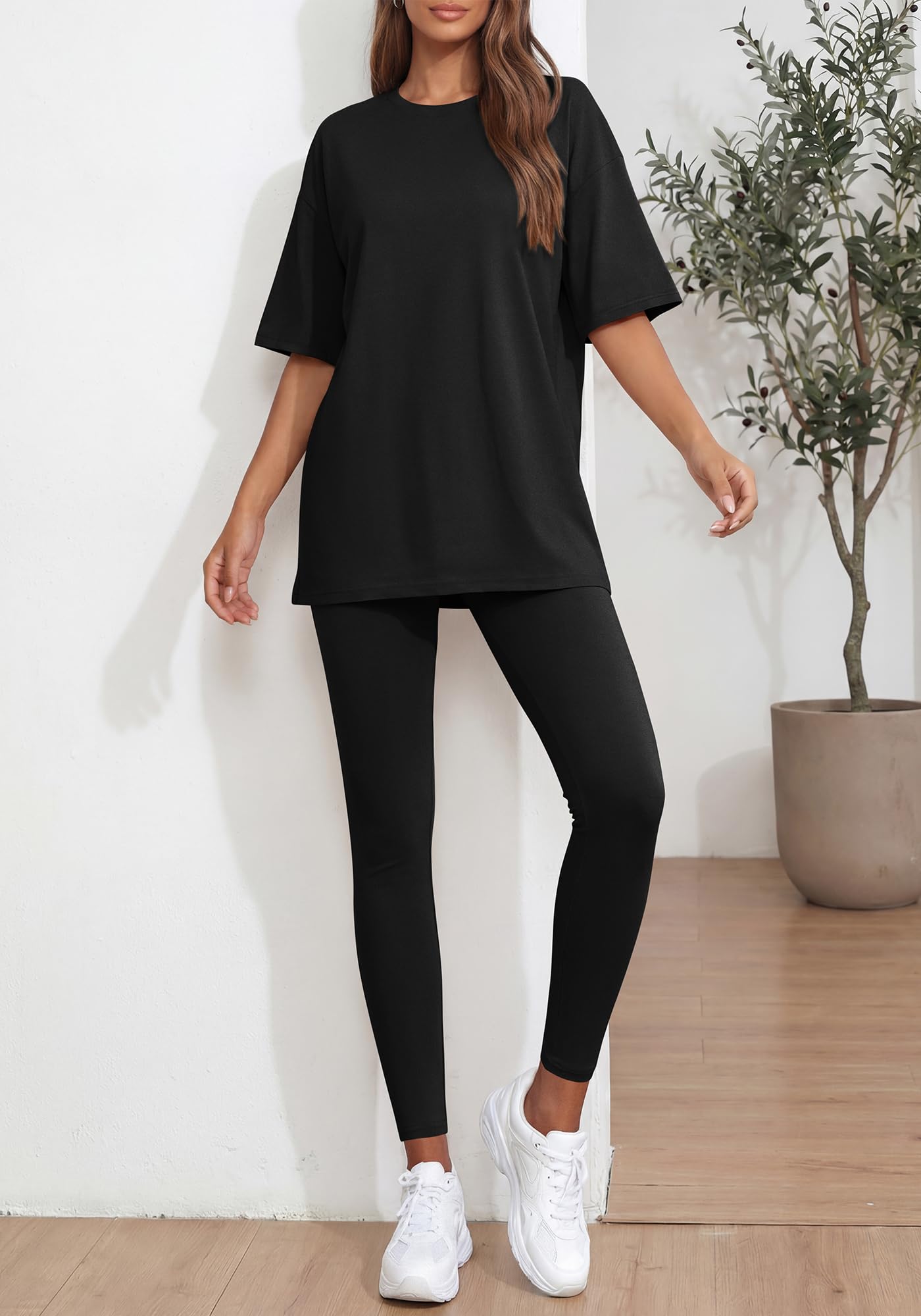 BTFBM Two Piece Lounge Set Women Spring Casual Oversized Shirts Leggings Matching Workout Airport Travel Outfits