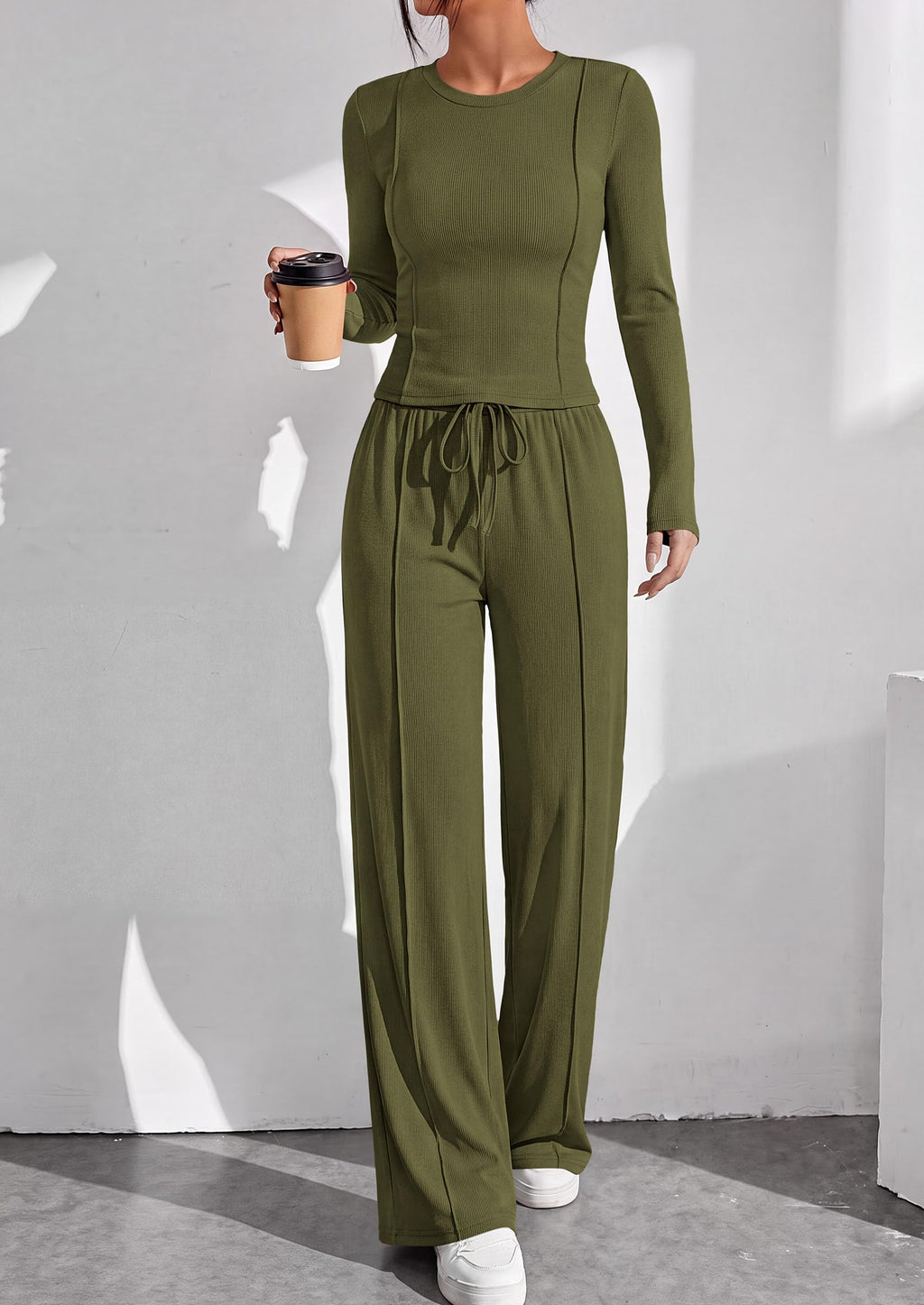 PRETTYGARDEN Womens 2 Piece Sets Long Sleeve Outfits