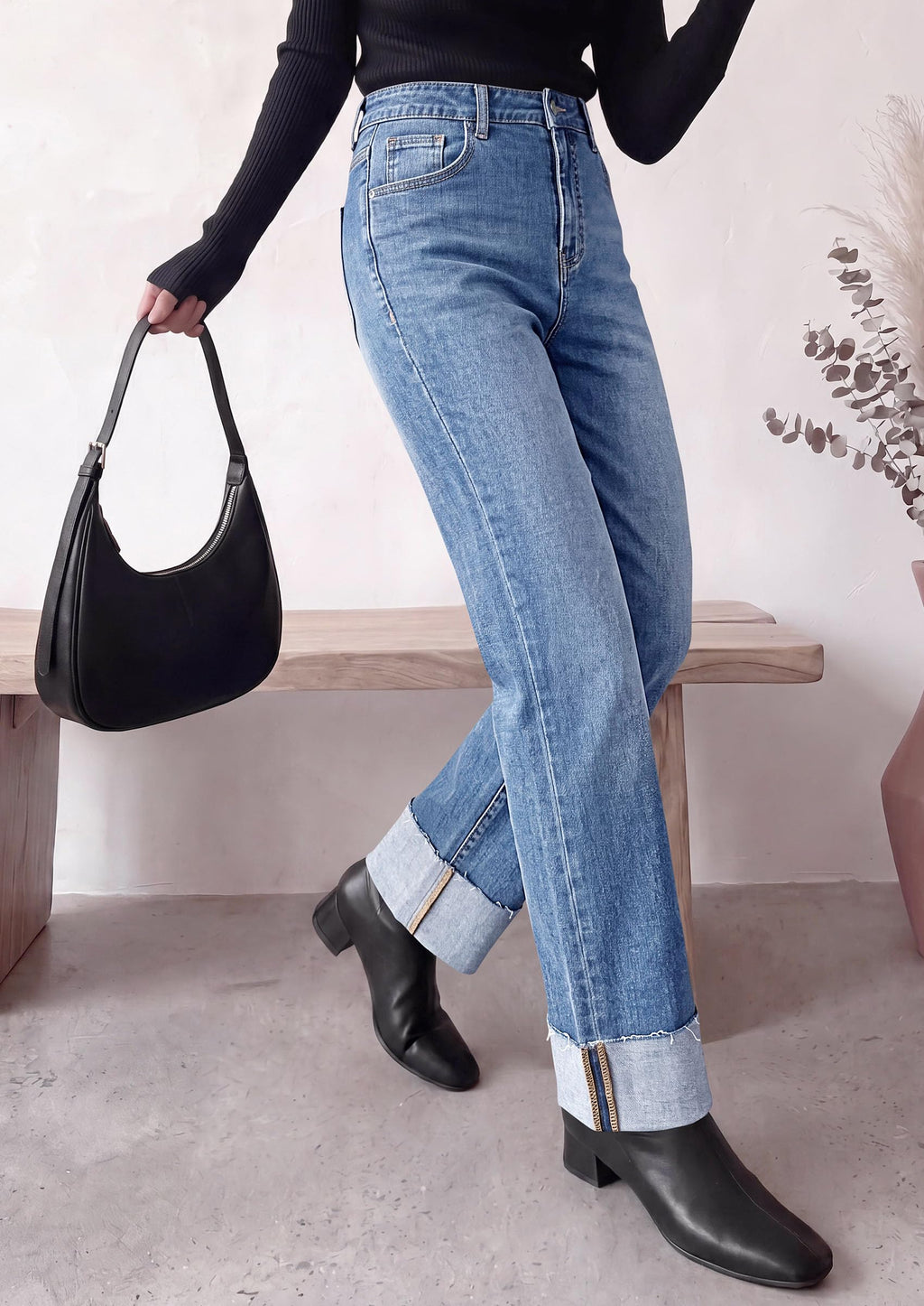 PRETTYGARDEN Women's Baggy Denim Jeans Wide Leg Pants
