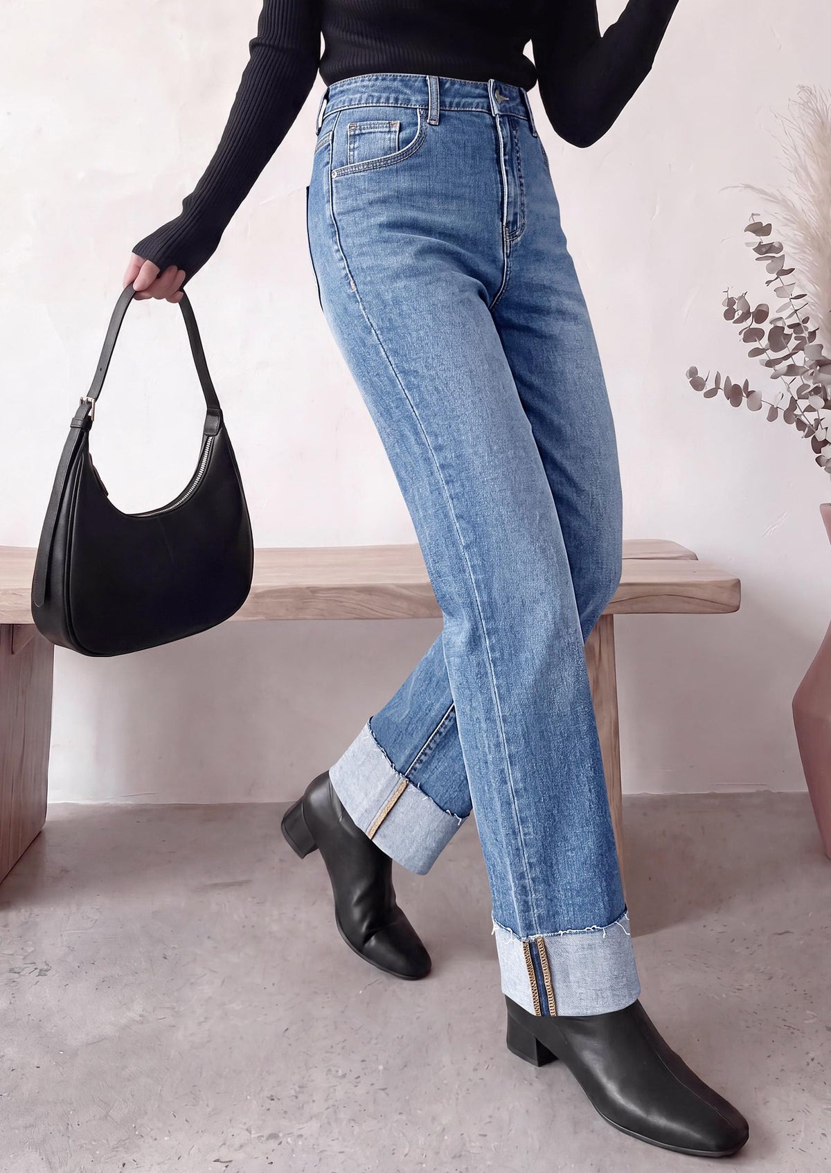 PRETTYGARDEN Women's Baggy Denim Jeans Wide Leg Pants