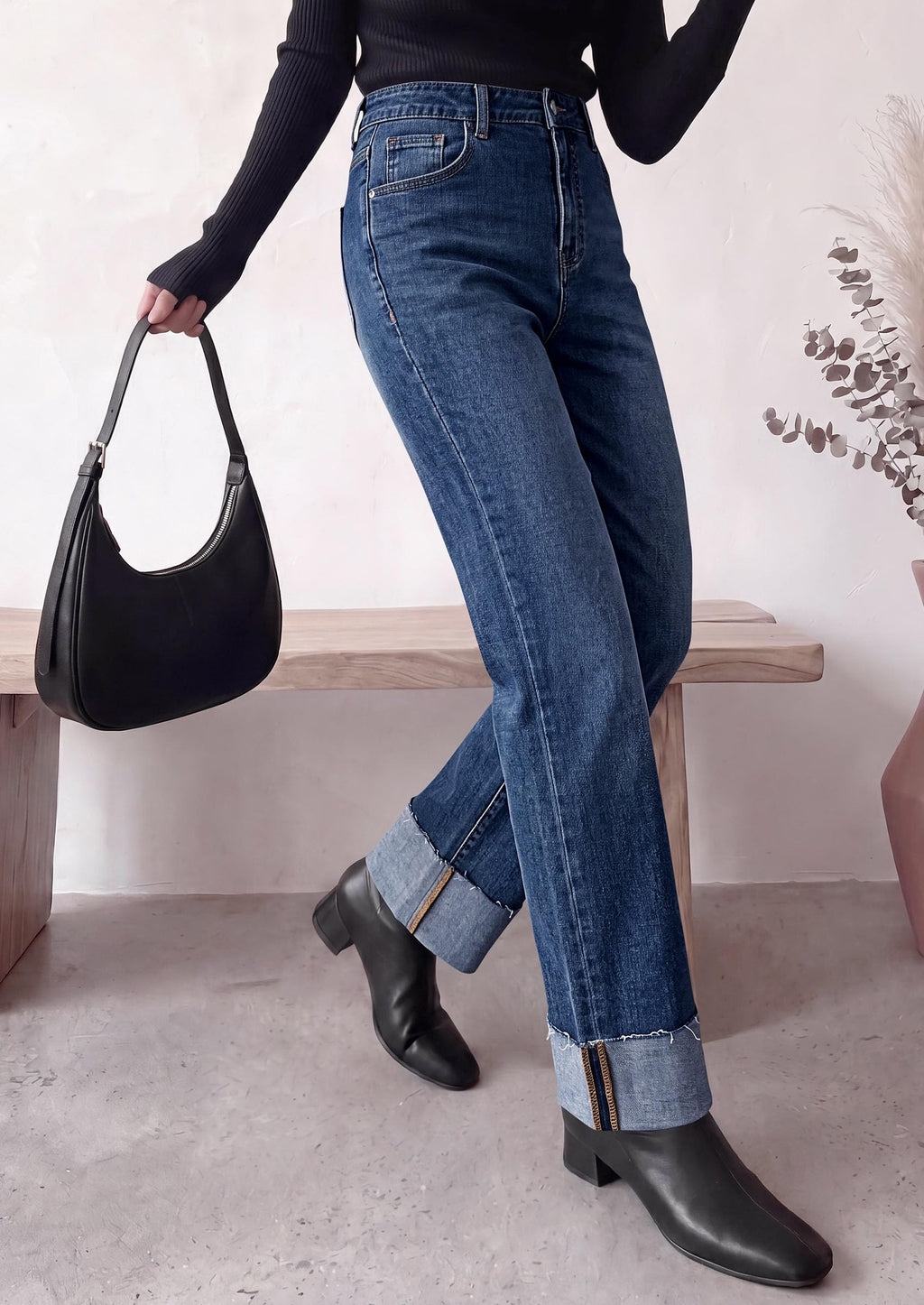 PRETTYGARDEN Women's Baggy Denim Jeans Wide Leg Pants