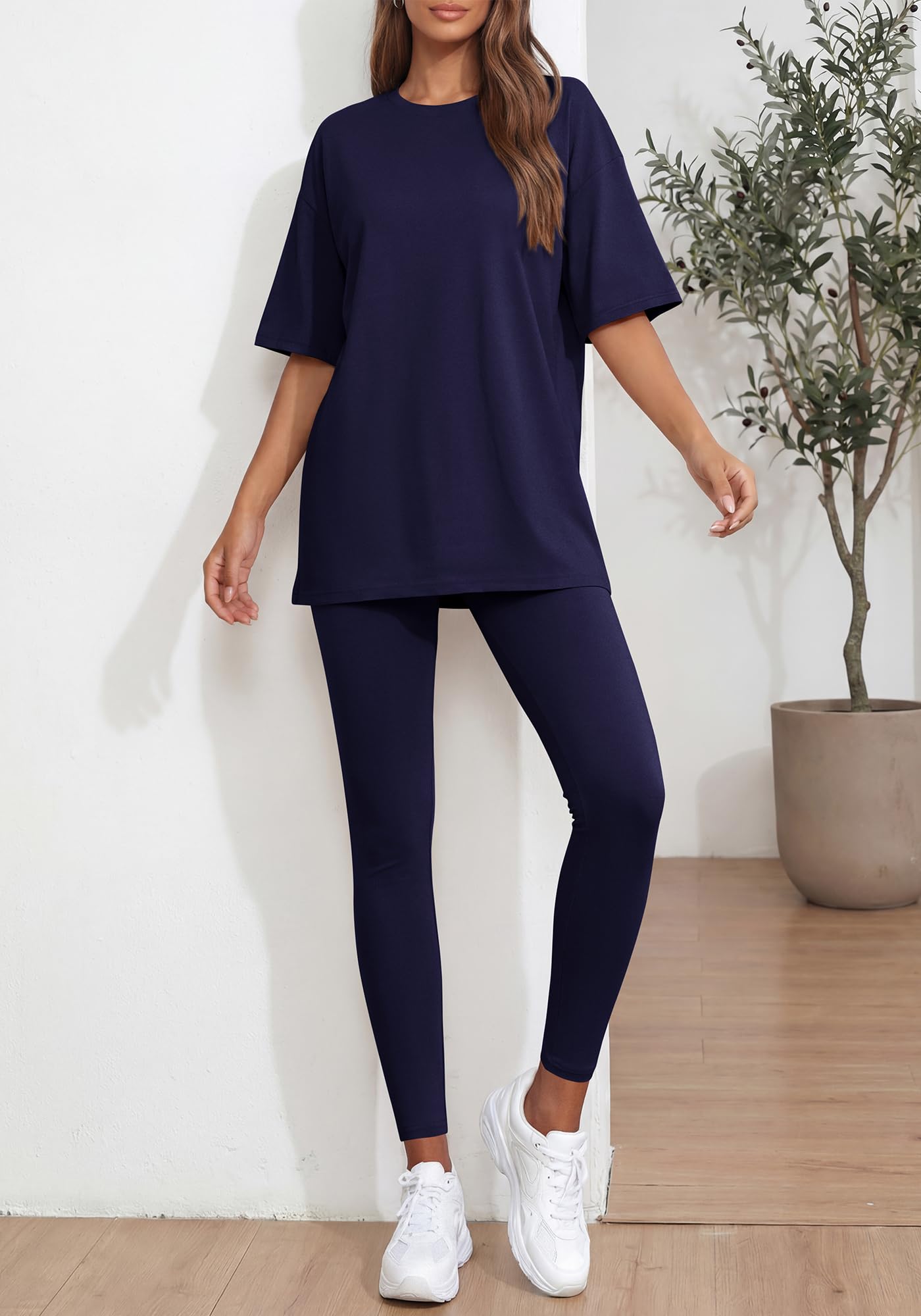 BTFBM Two Piece Lounge Set Women Spring Casual Oversized Shirts Leggings Matching Workout Airport Travel Outfits