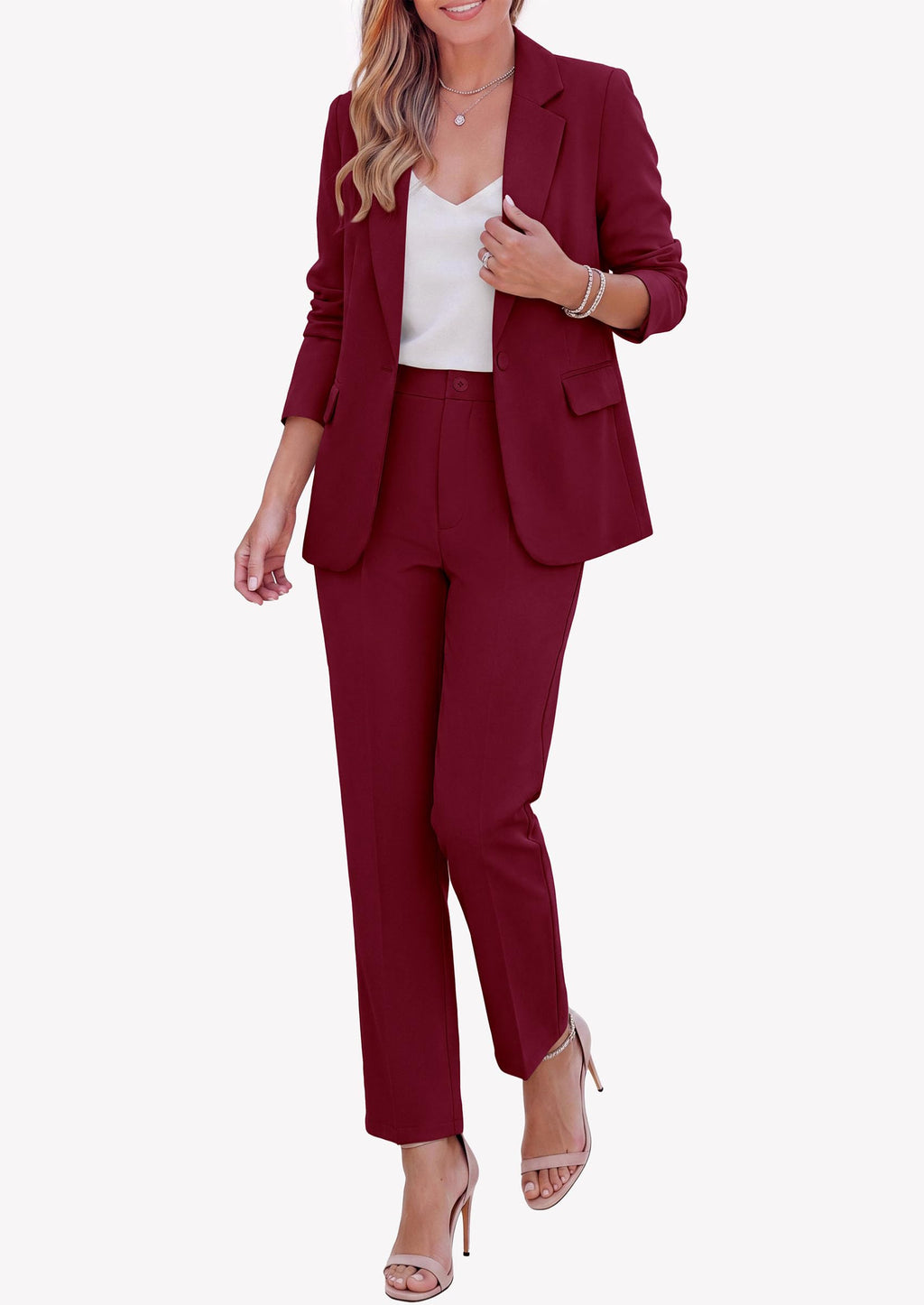 PRETTYGARDEN Two Piece Sets for Women Dressy Pant Suits