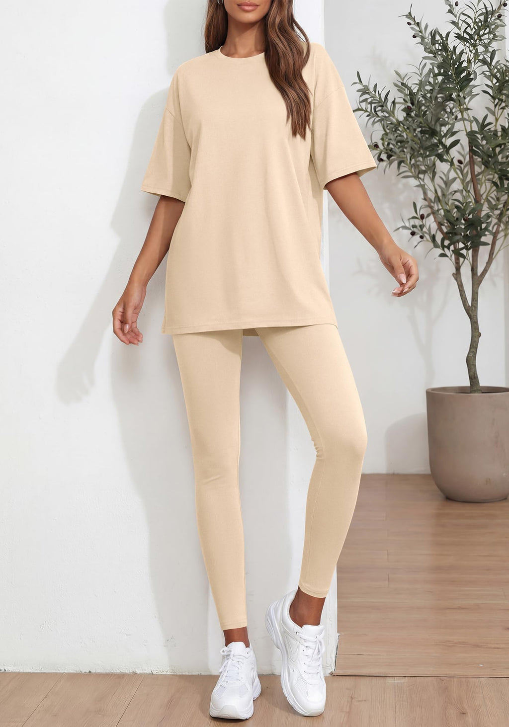 BTFBM Two Piece Lounge Set Women Spring Casual Oversized Shirts Leggings Matching Workout Airport Travel Outfits