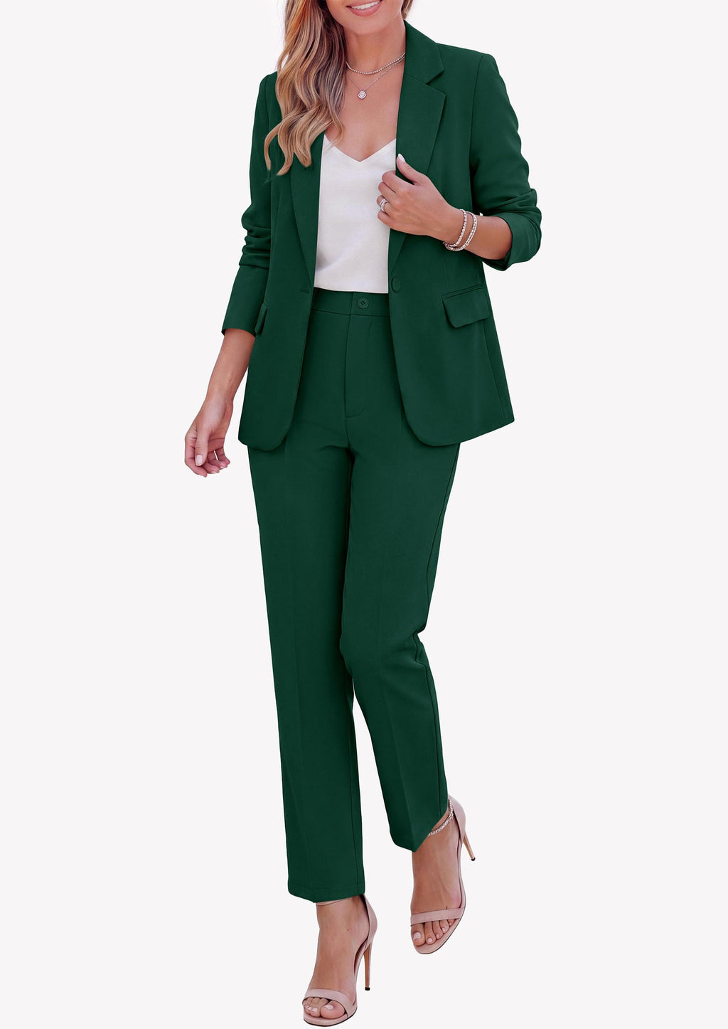 PRETTYGARDEN Two Piece Sets for Women Dressy Pant Suits