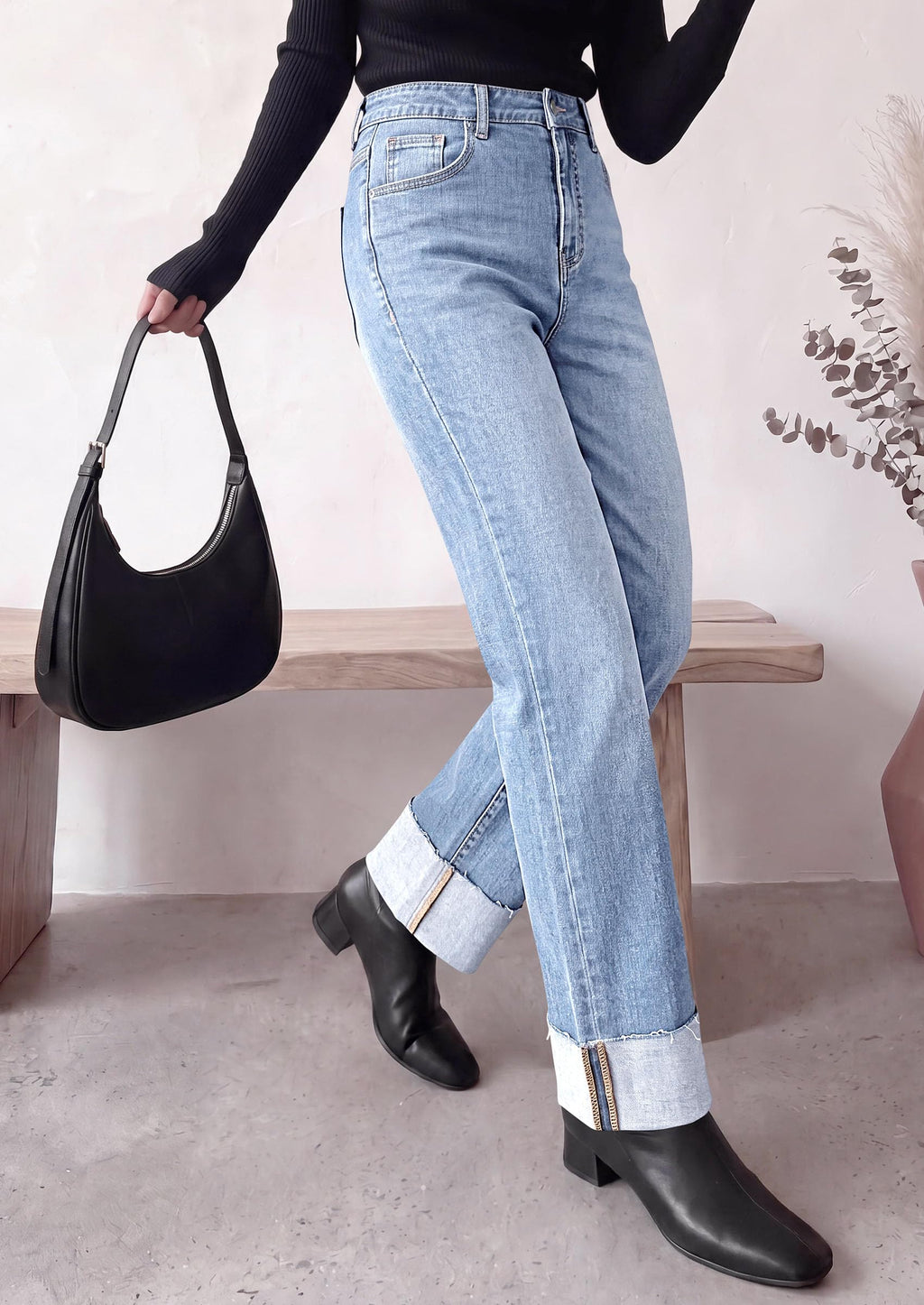 PRETTYGARDEN Women's Baggy Denim Jeans Wide Leg Pants
