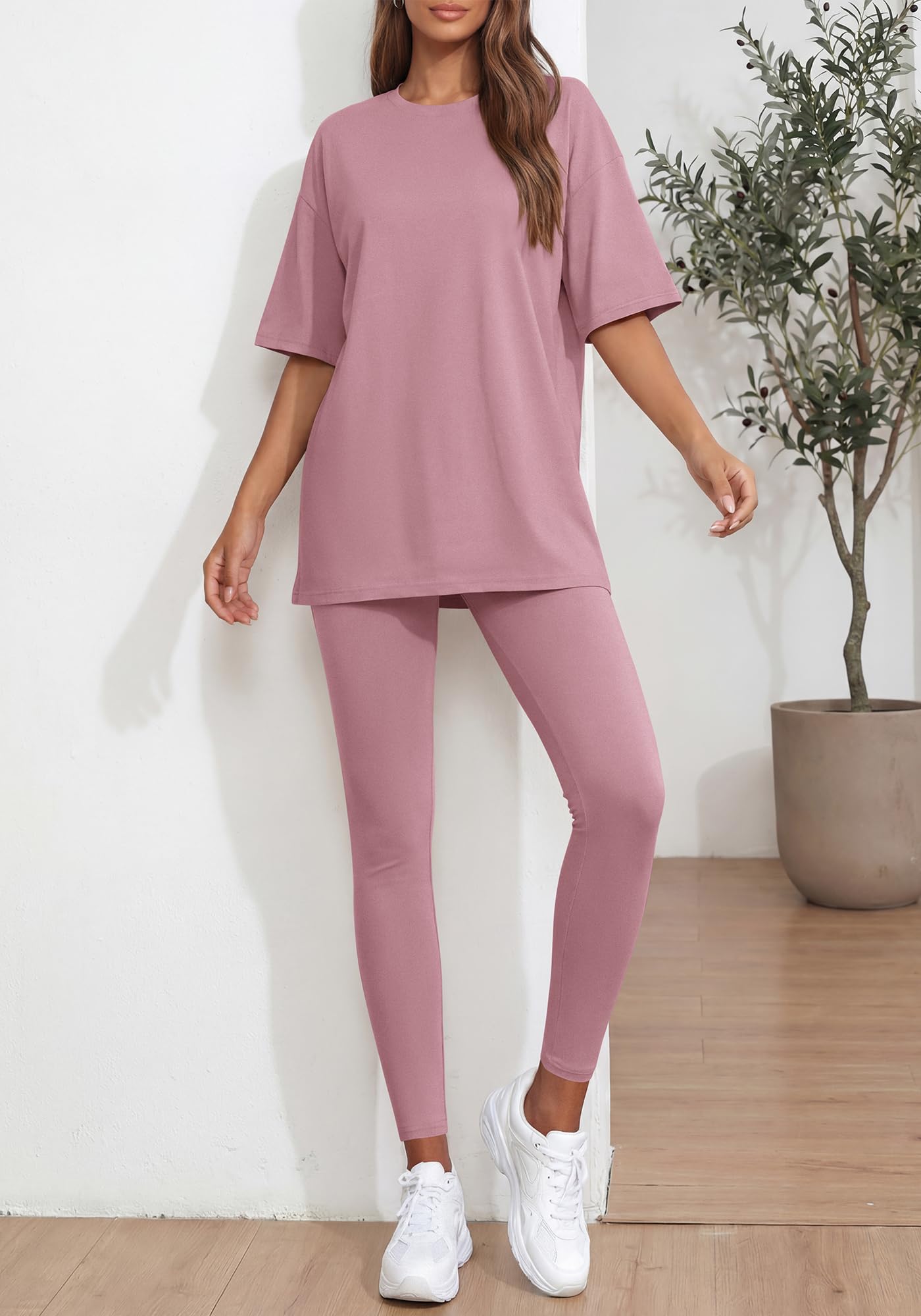 BTFBM Two Piece Lounge Set Women Spring Casual Oversized Shirts Leggings Matching Workout Airport Travel Outfits