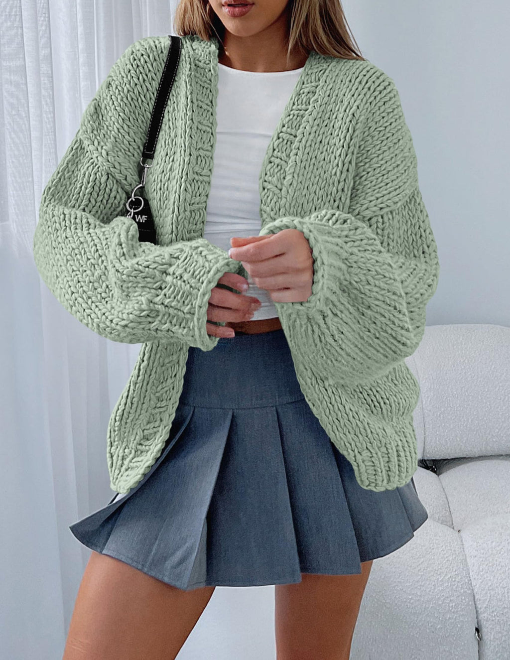 PRETTYGARDEN Cardigan Sweaters for Women Trendy Fall Fashion Long Sleeve Chunky Knit Cardigans Winter Clothing Outfits