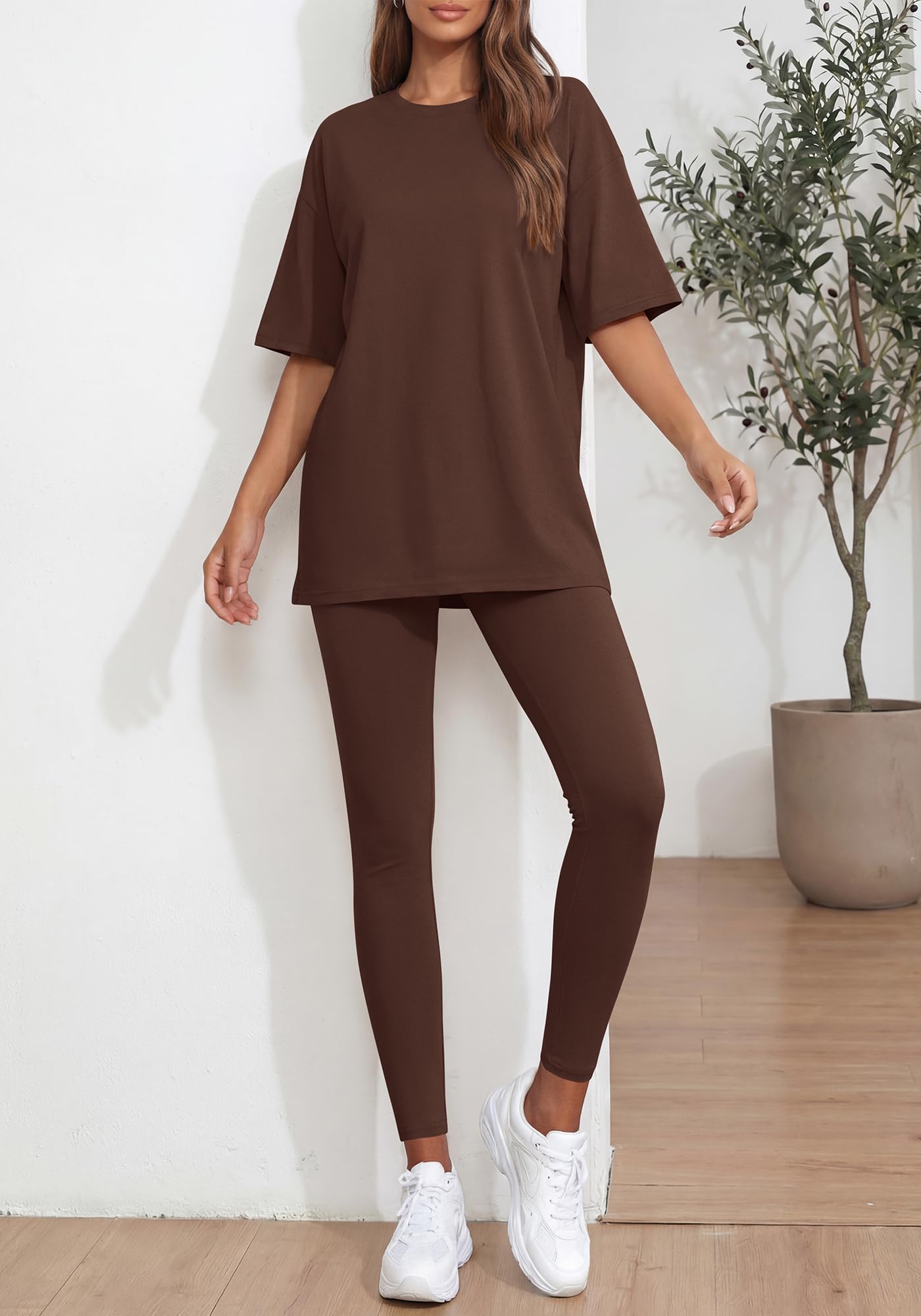 BTFBM Two Piece Lounge Set Women Spring Casual Oversized Shirts Leggings Matching Workout Airport Travel Outfits