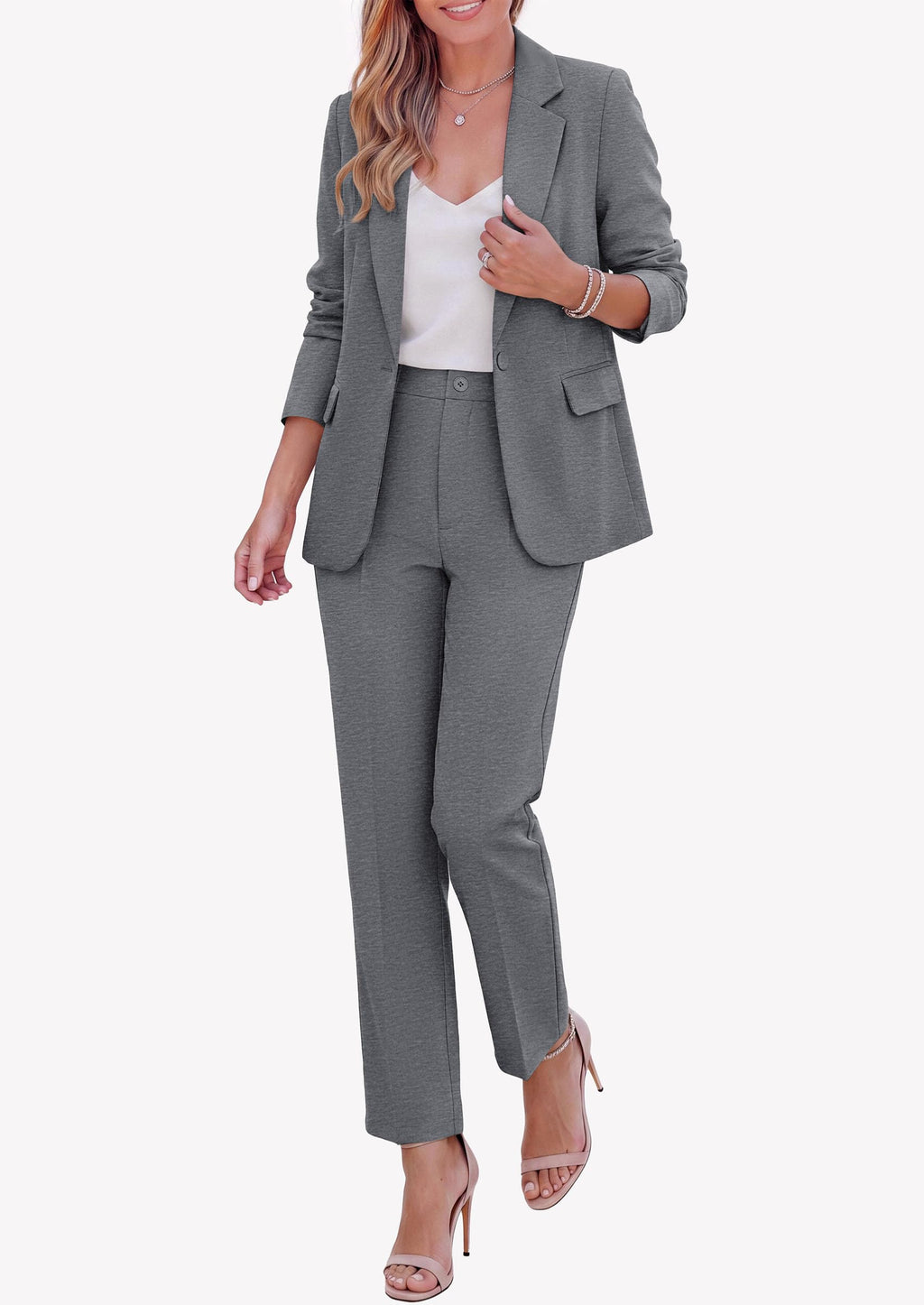 PRETTYGARDEN Two Piece Sets for Women Dressy Pant Suits