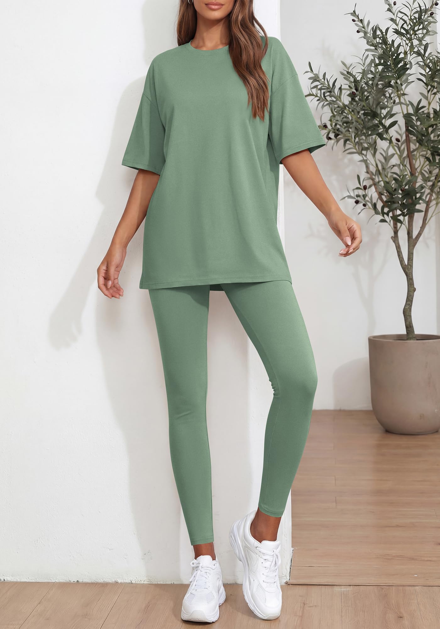 BTFBM Two Piece Lounge Set Women Spring Casual Oversized Shirts Leggings Matching Workout Airport Travel Outfits