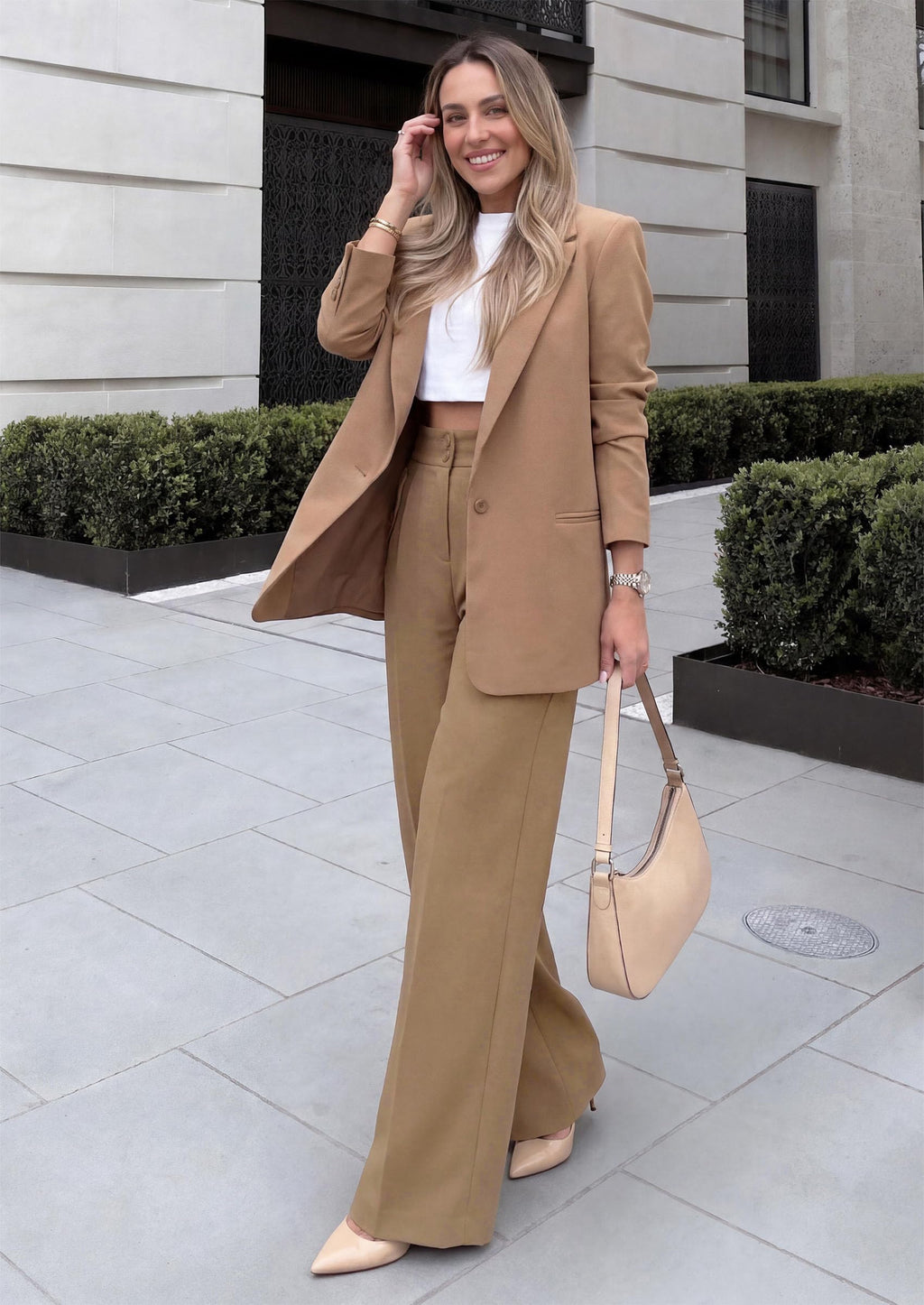PRETTYGARDEN Women's Wide Leg Work Dress Pants Trousers | Palazzo Pant with Pockets, Lightweight Flowy, High Elastic Waistband, Office Wear, Business Casual Outfits, Fashion Clothing