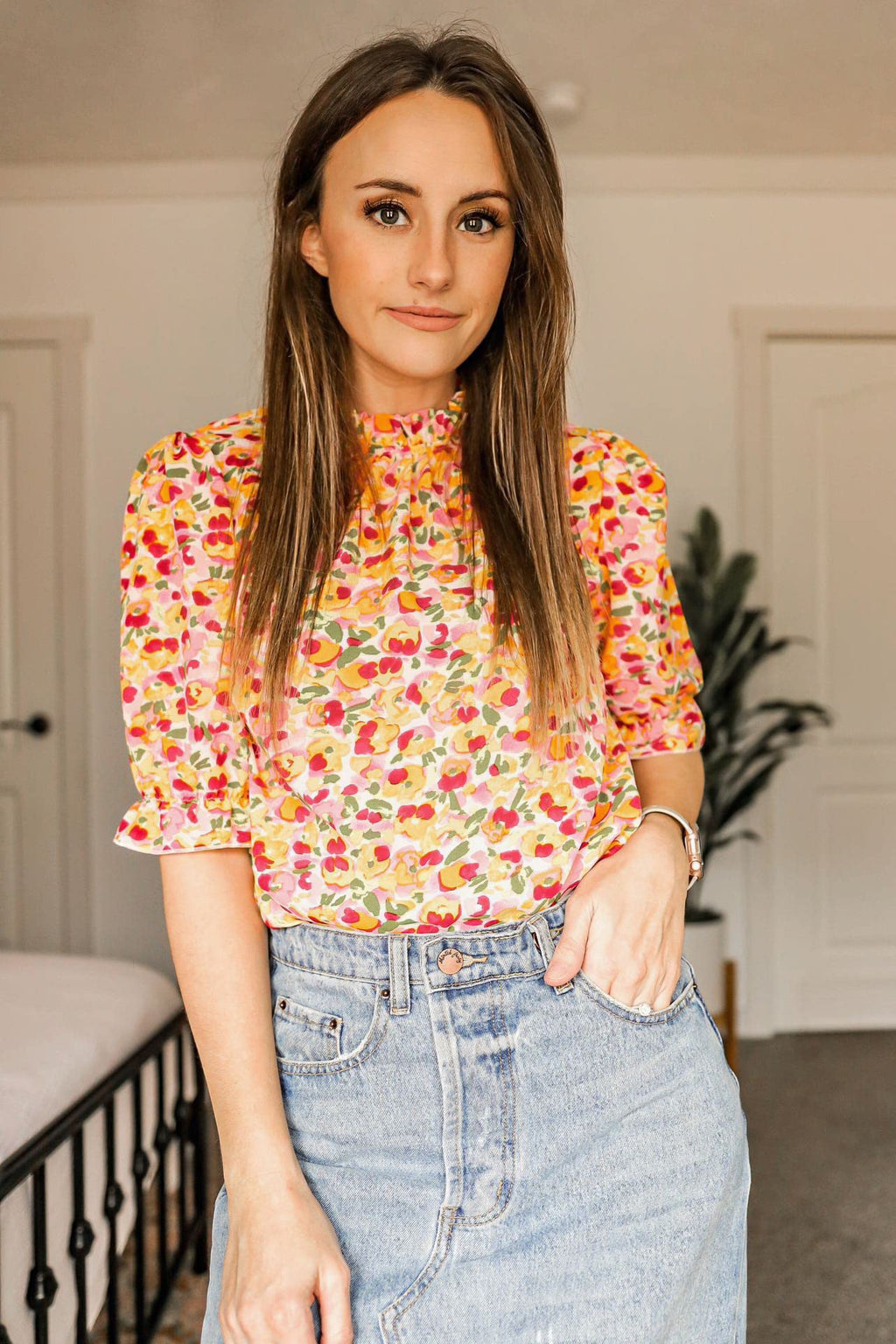 FreshPretty Women's Dressy Casual Blouses Business Work Tops Lace Trim Short Sleeve Office Shirts Summer Spring Outfits