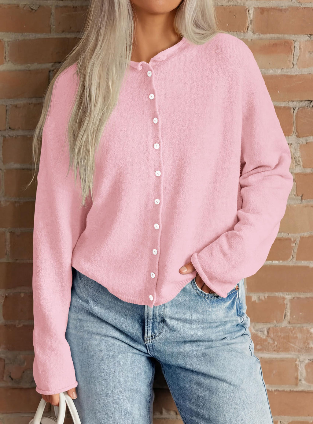 PRETTYGARDEN Button Up Cardigan for Women Knit Oversized Fall Sweaters
