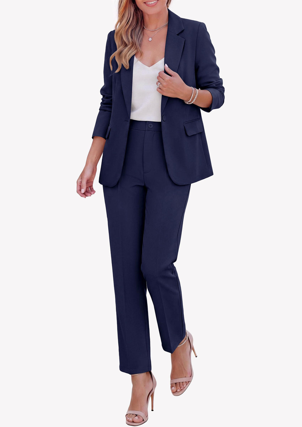 PRETTYGARDEN Two Piece Sets for Women Dressy Pant Suits