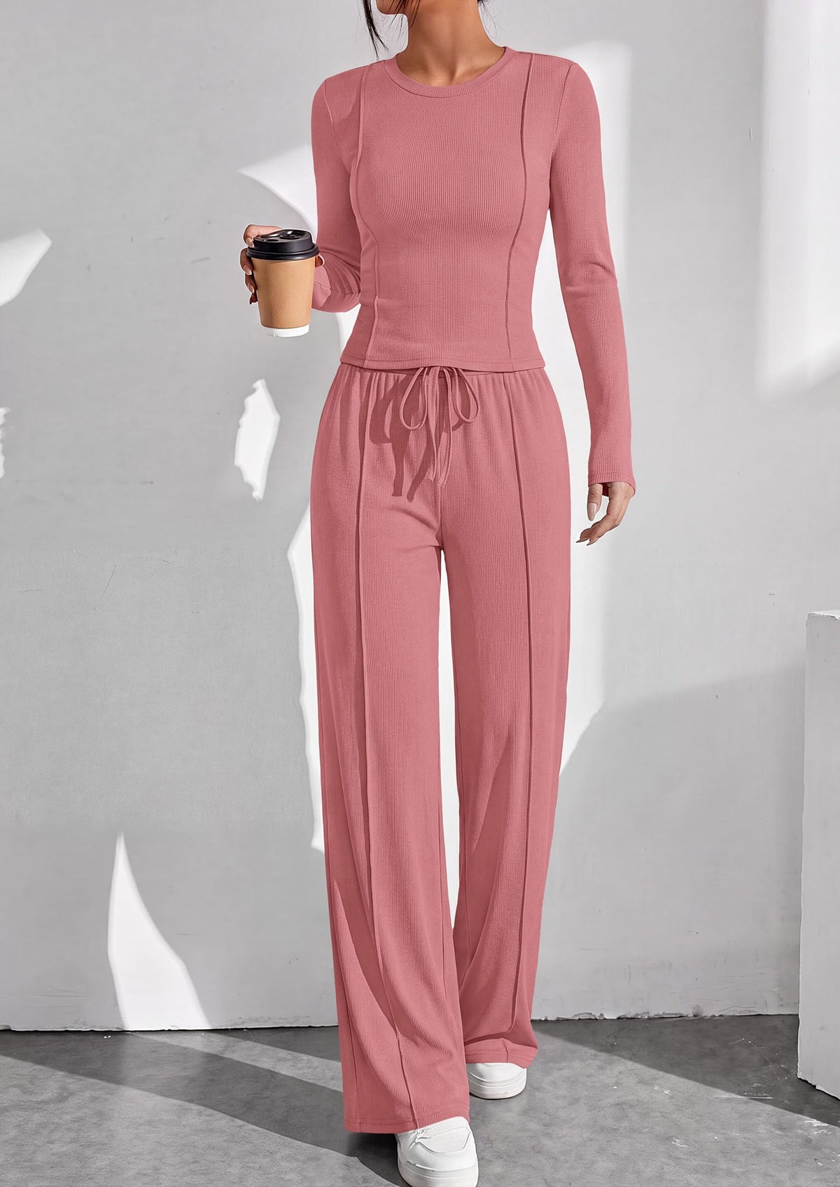 PRETTYGARDEN Womens 2 Piece Sets Long Sleeve Outfits