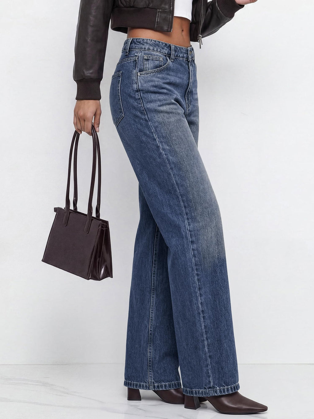 BTFBM Women Casual Straight Leg Jeans Trendy High Waisted, Pockets, Long Denim Pants, Slacks, Bottoms, Vacation Outfits, Travel Airport, Fashion Clothes, Fall Winter