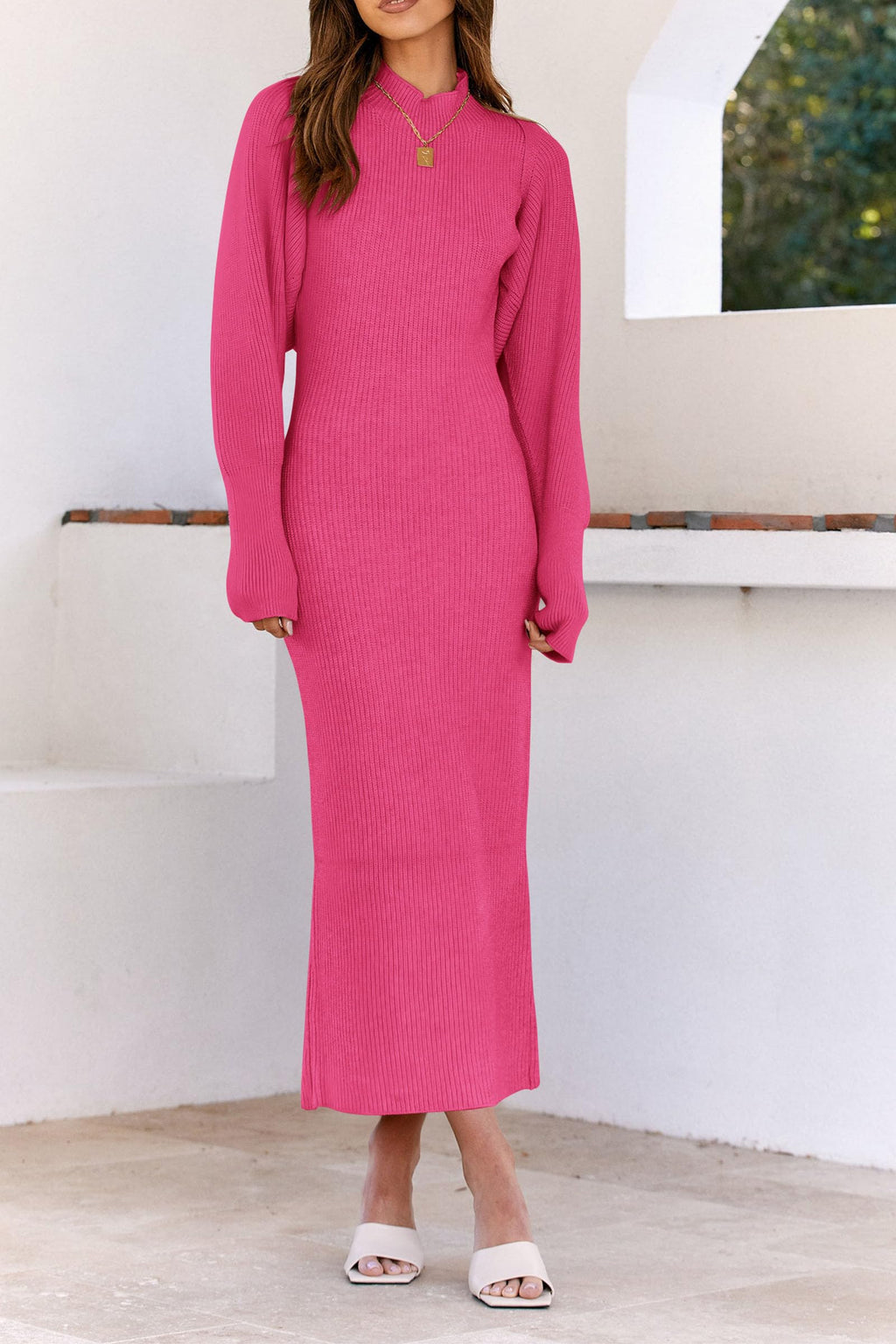 PRETTYGARDEN Women's Fall 2 Piece Outfits Knit Long Sleeve Cropped Cardigan Pullover Sweater Maxi Dress Sets Winter Clothing