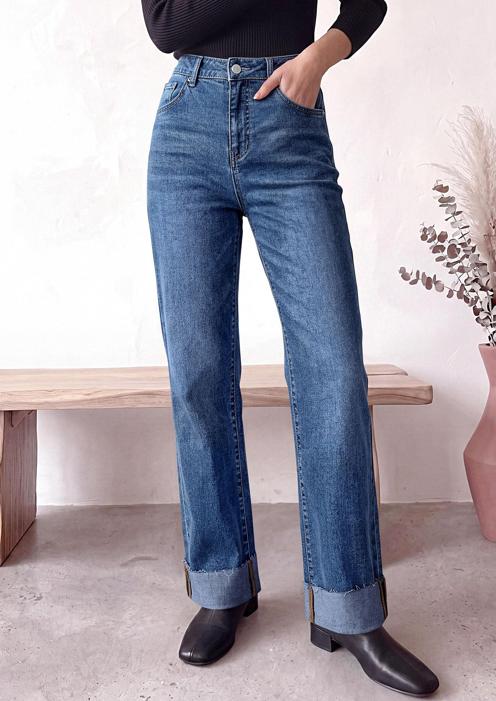PRETTYGARDEN Women's Baggy Denim Jeans Wide Leg Pants