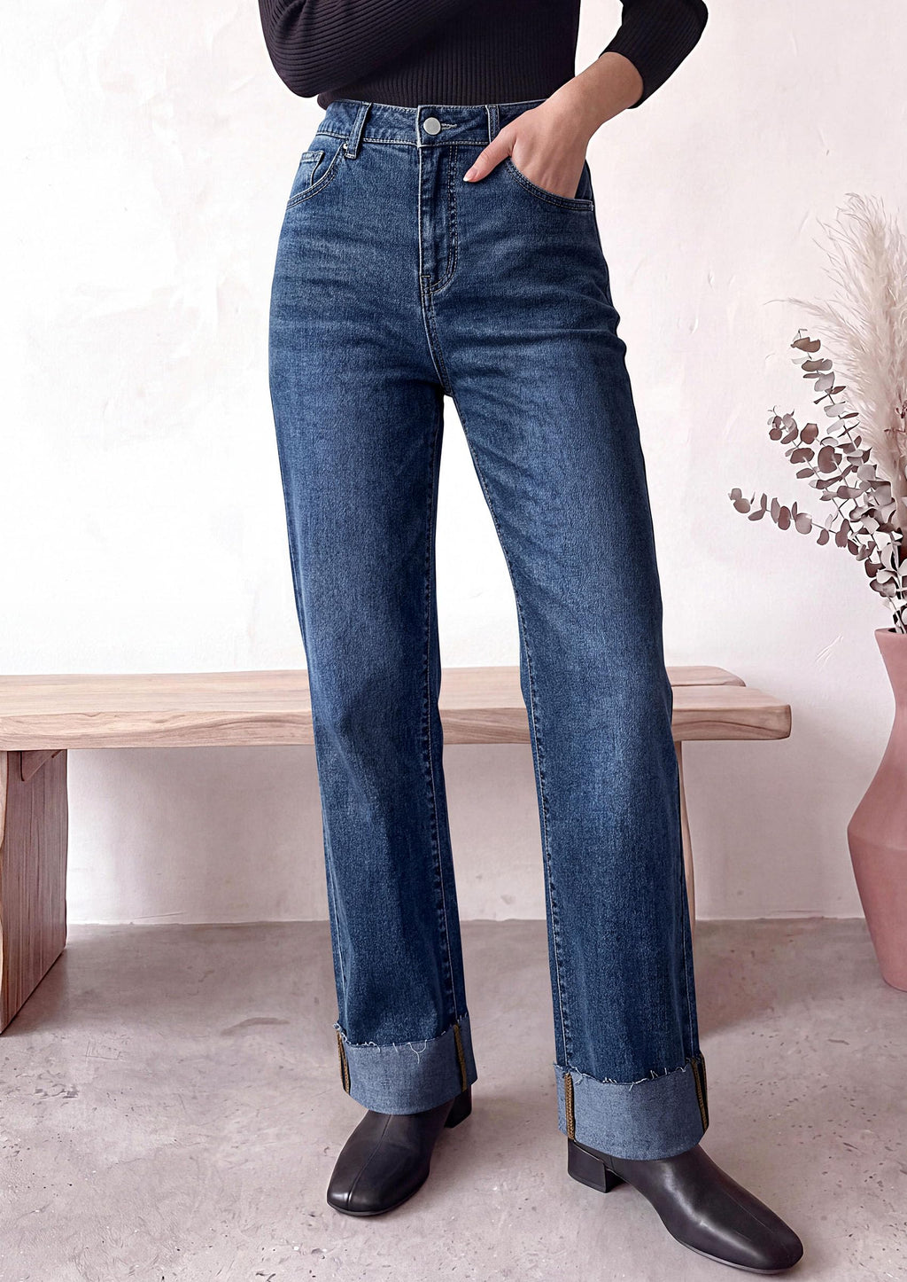 PRETTYGARDEN Women's Baggy Denim Jeans Wide Leg Pants