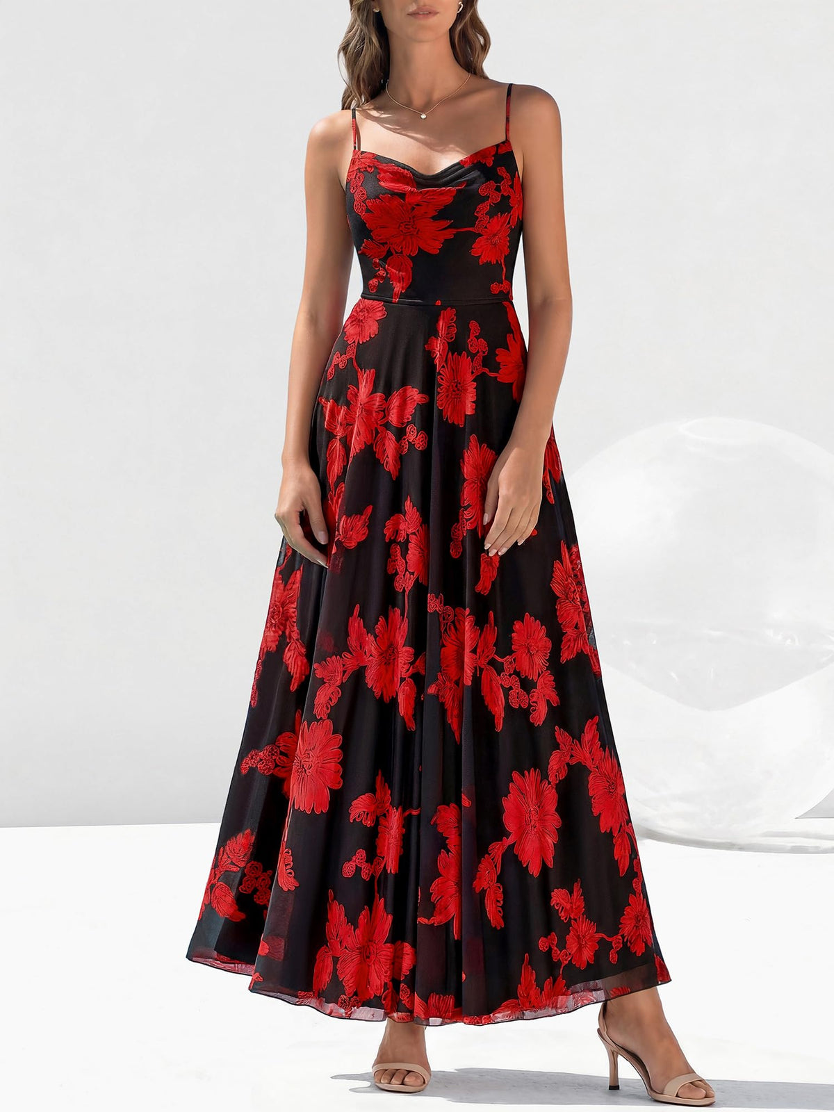 BTFBM Women Summer Floral Maxi Dresses Elegant Spaghetti Strap Dress Printed Party Dress Beach Long Dresses