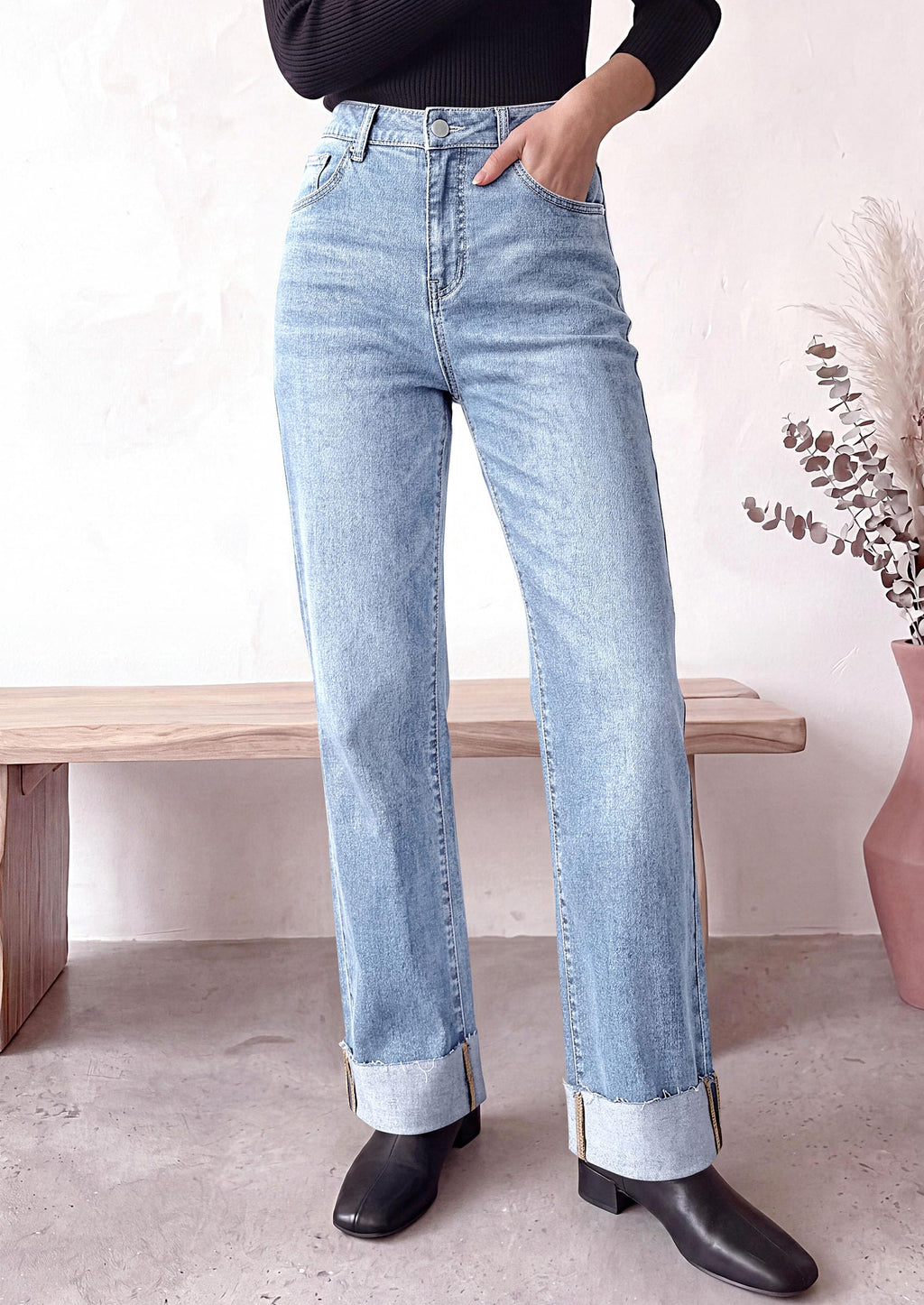 PRETTYGARDEN Women's Baggy Denim Jeans Wide Leg Pants