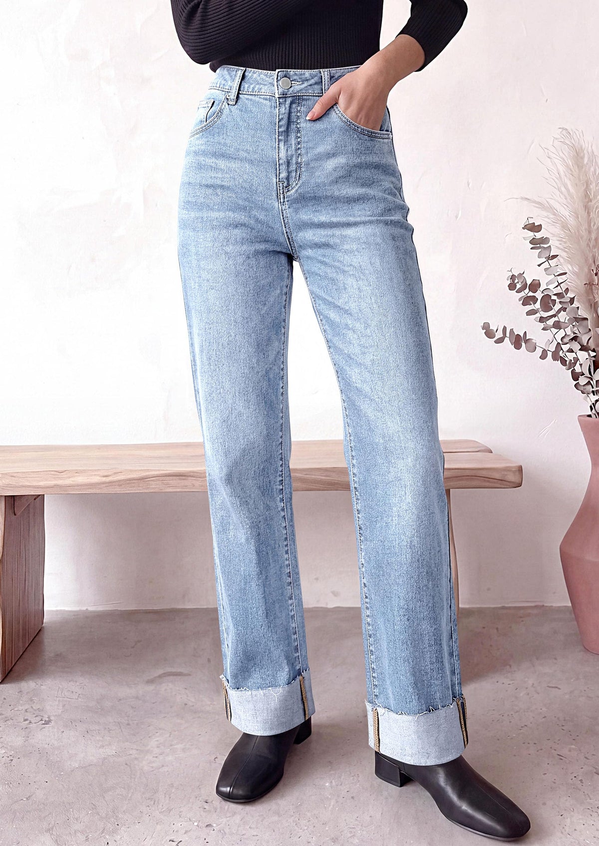 PRETTYGARDEN Women's Baggy Denim Jeans Wide Leg Pants