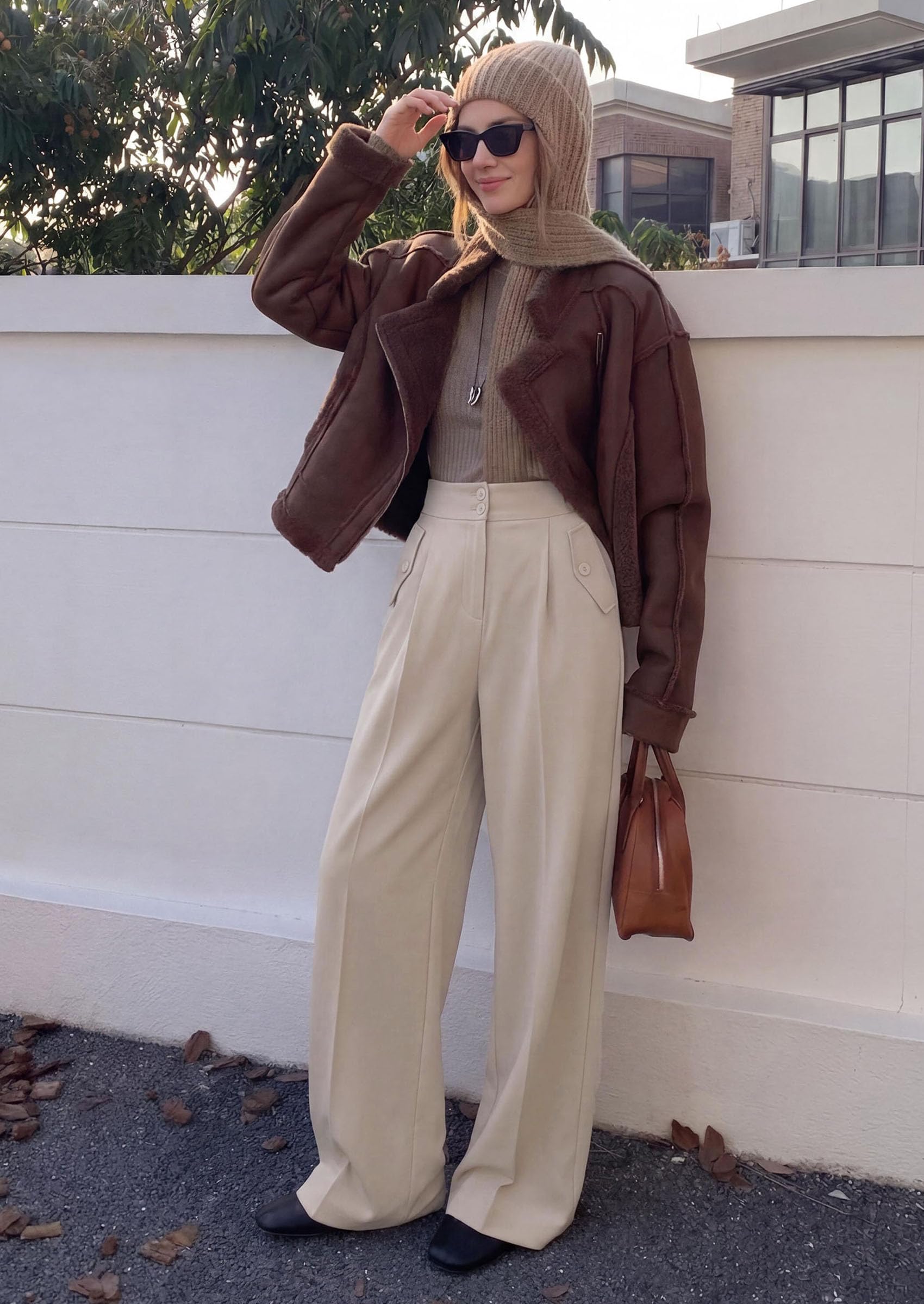 PRETTYGARDEN Women's Wide Leg Work Dress Pants Trousers | Palazzo Pant with Pockets, Lightweight Flowy, High Elastic Waistband, Office Wear, Business Casual Outfits, Fashion Clothing