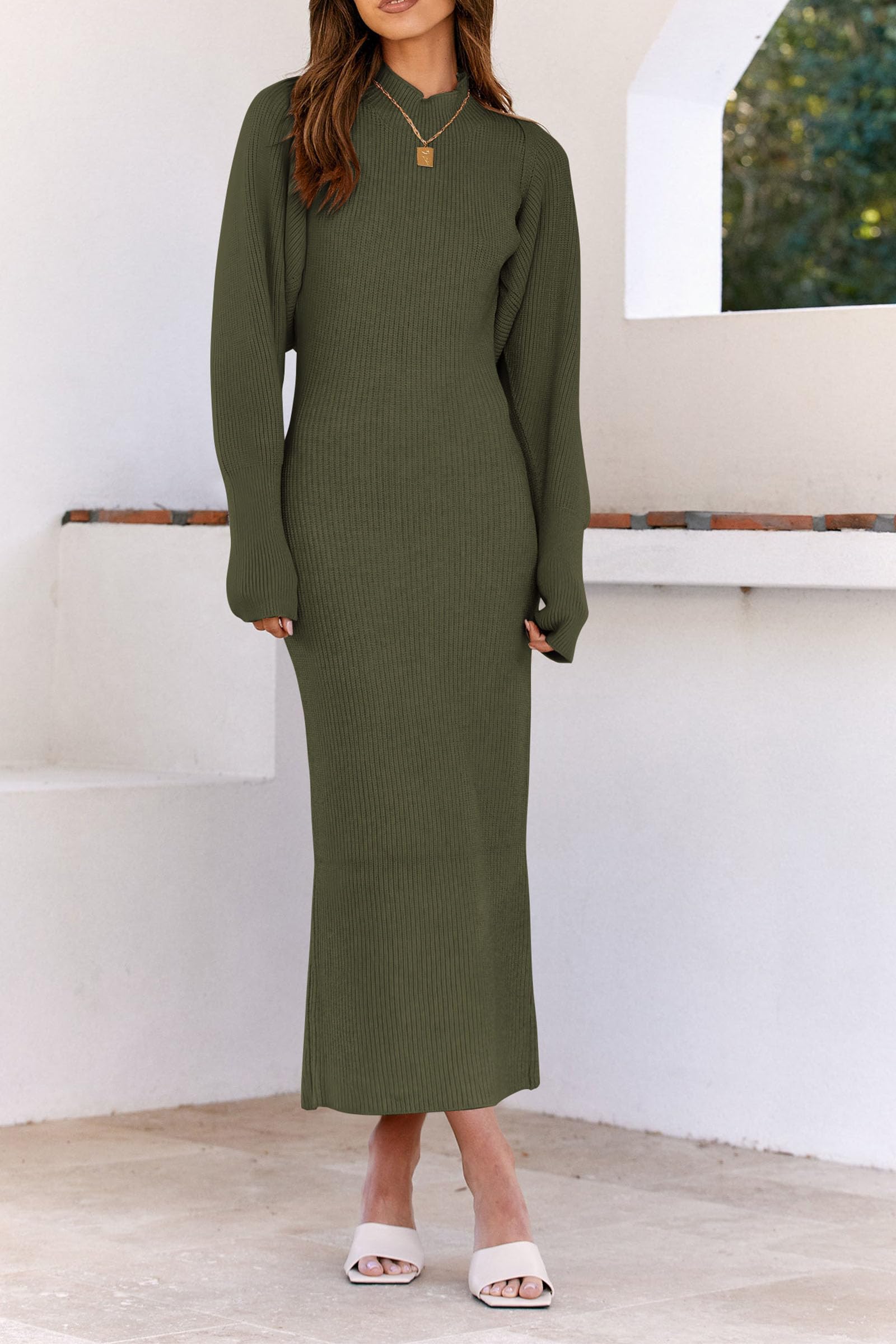 PRETTYGARDEN Women's Fall 2 Piece Outfits Knit Long Sleeve Cropped Cardigan Pullover Sweater Maxi Dress Sets Winter Clothing