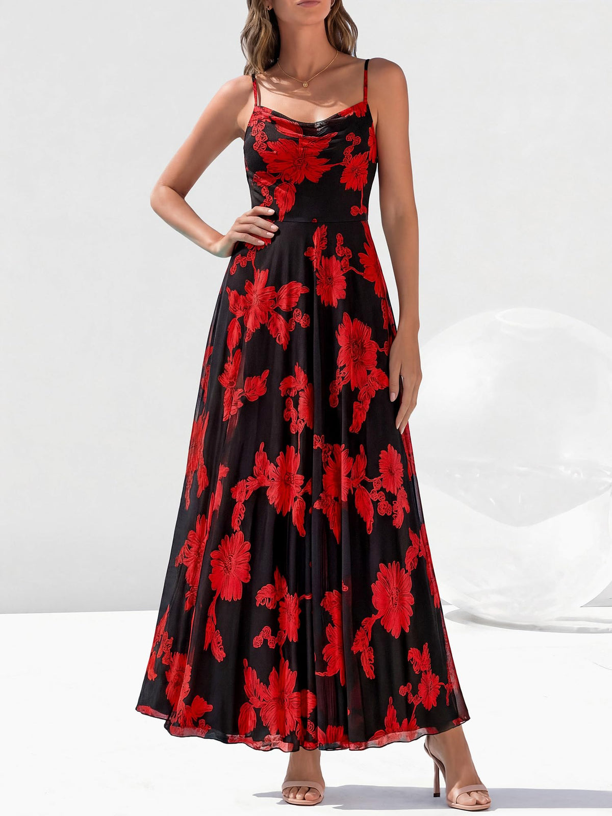 BTFBM Women Summer Floral Maxi Dresses Elegant Spaghetti Strap Dress Printed Party Dress Beach Long Dresses